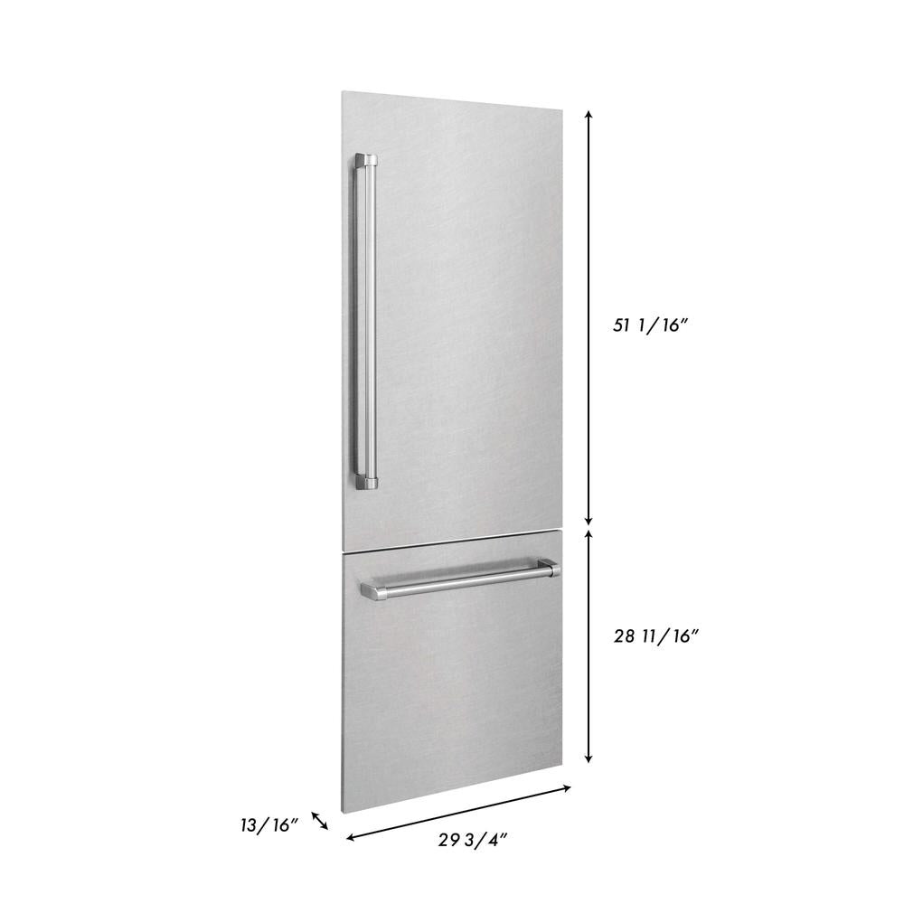 ZLINE 30-inch Stainless Steel Refrigerator Panel - Satin Finish for Built-In Fridges | Perfect for Modern Kitchen & Appliance Integration (RPBIV SN 30)