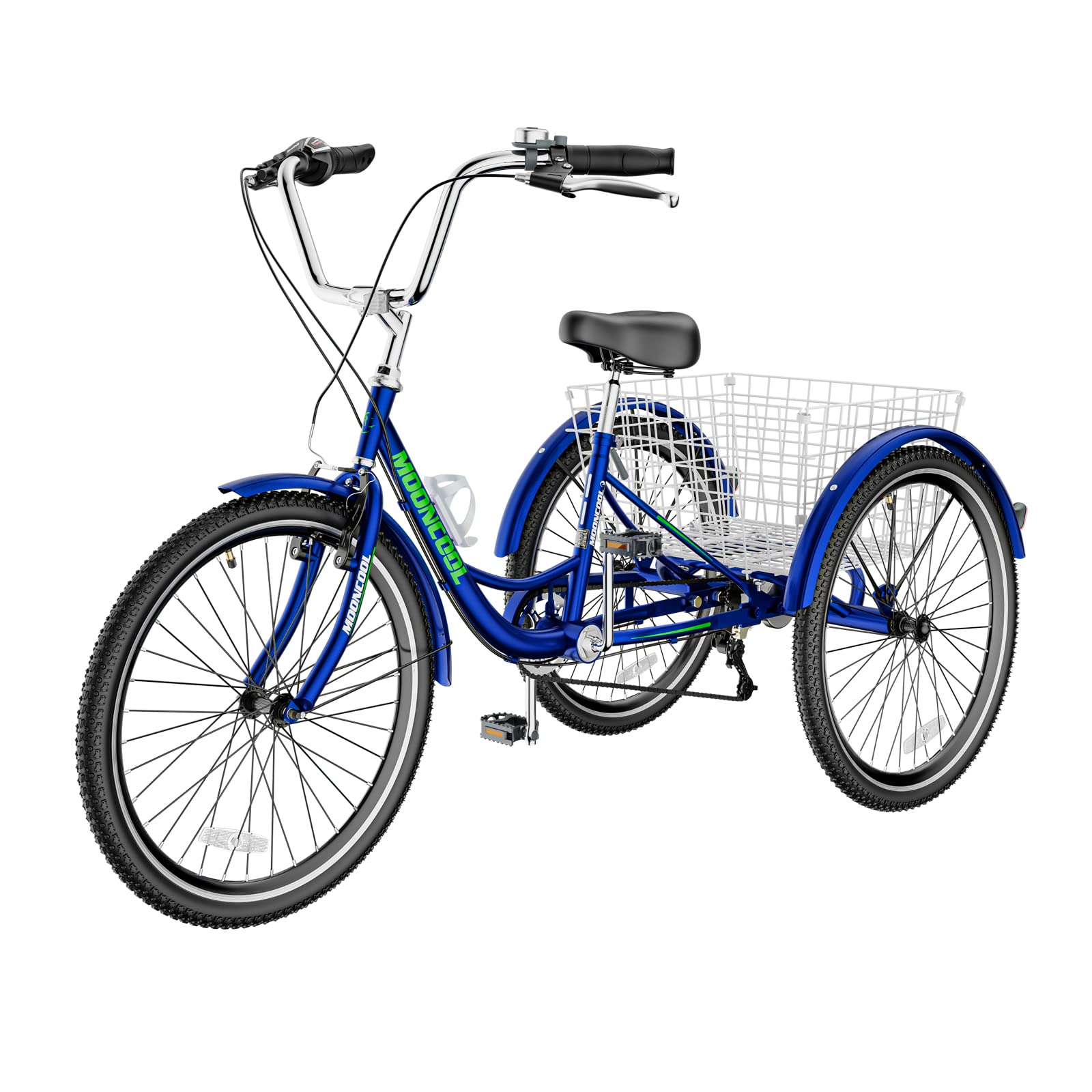 **DoCred 7-Speed Adult Tricycle - 20/24/26 Inch 3-Wheel Bike for Men & Women with Large Basket - Perfect for Recreation, Shopping, Picnics & Exercise**    *(Ideal for Seniors, Commuting, Grocery Trips & Outdoor Adventures)*