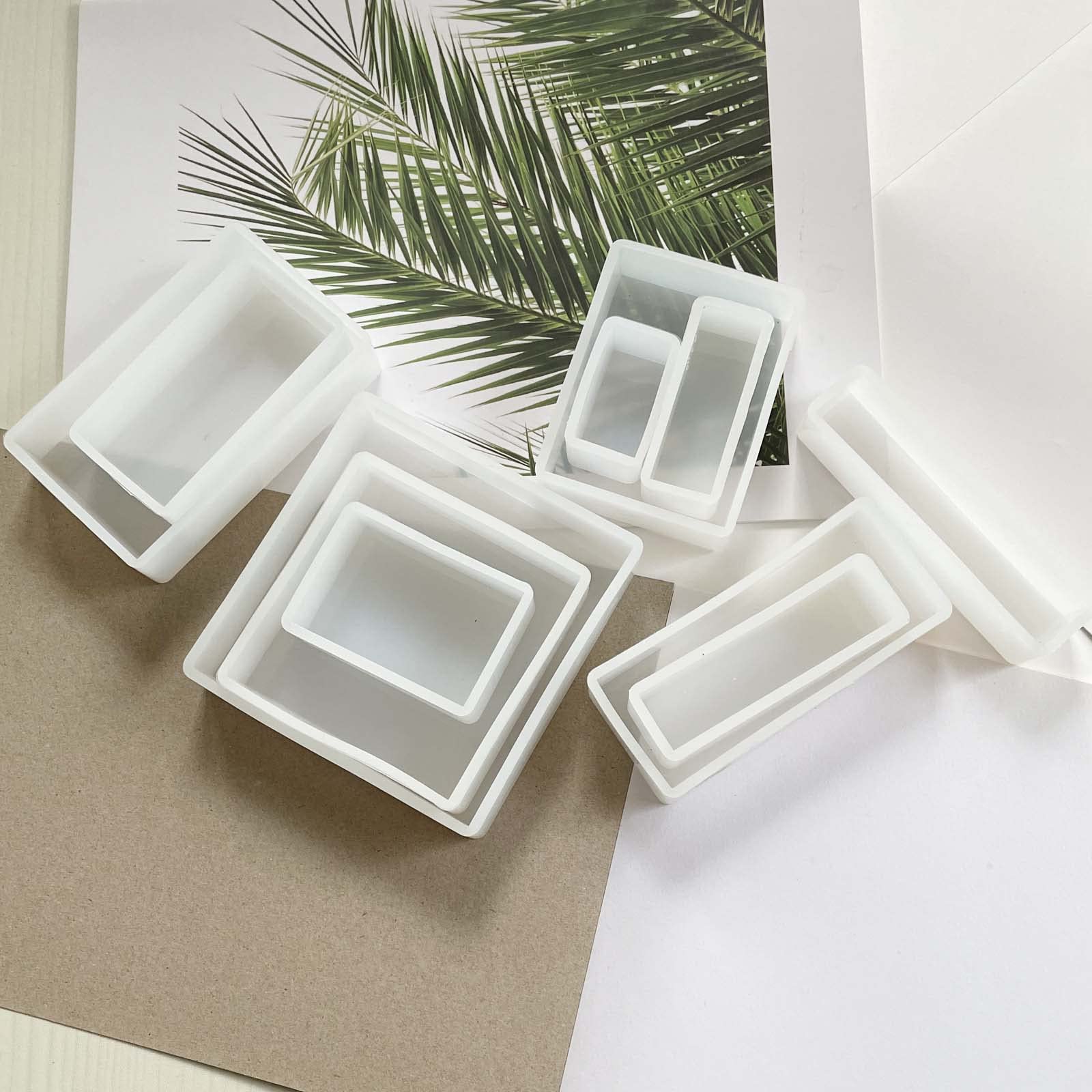 11Pcs Silicone Cube Molds Set - Hexahedron Crystal Polyhedral Resin Molds for DIY Crafts, Square Rectangular Casting Molds for Insect/Plant Specimen, Candle Wax & Soap Making - Perfect for Home Decor, Gift Display and Science Projects (11 Sizes)