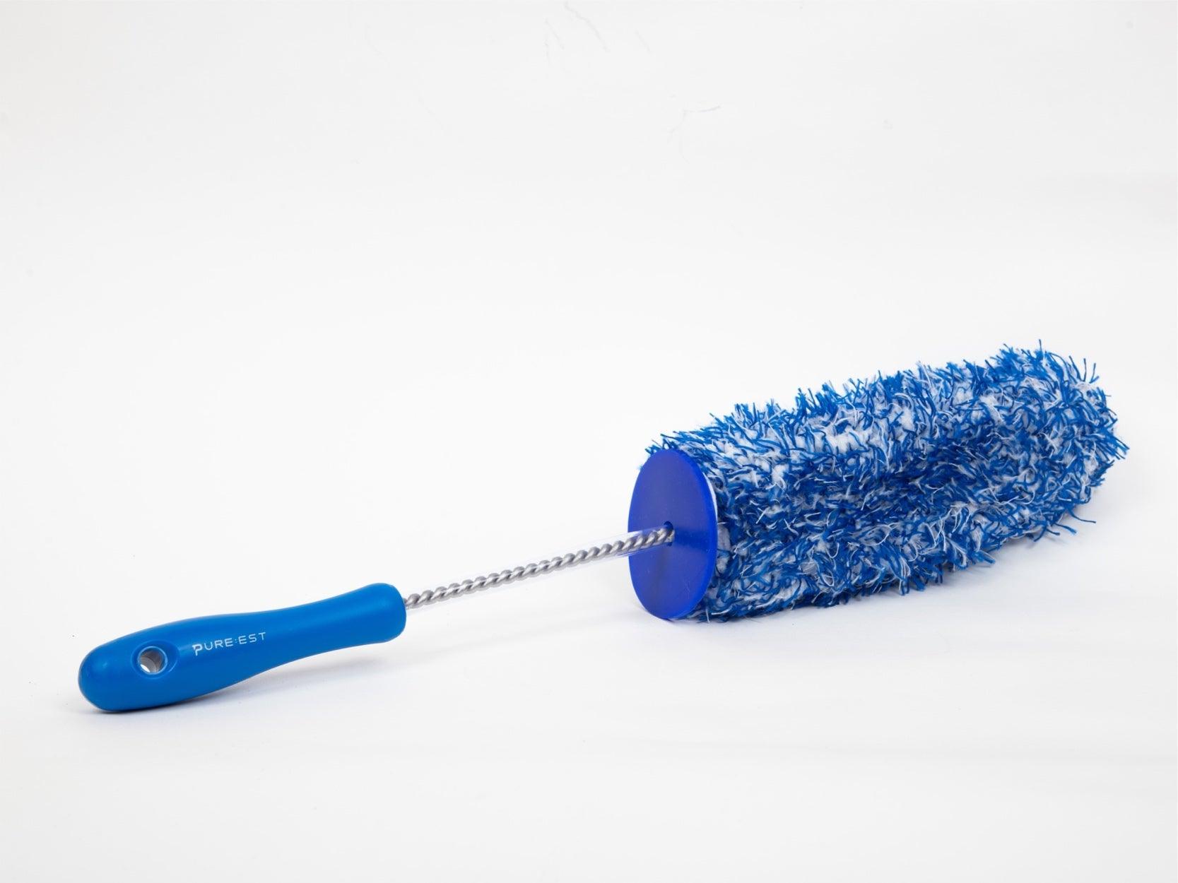 PURE:EST Microfiber Wheel Brush - Car Detailing Brush for Alloy Rims, Tires & Hubcaps - Gentle Cleaning for Chrome, Steel & Painted Wheels - Perfect for Car Wash, Auto Detailing & DIY Cleaning