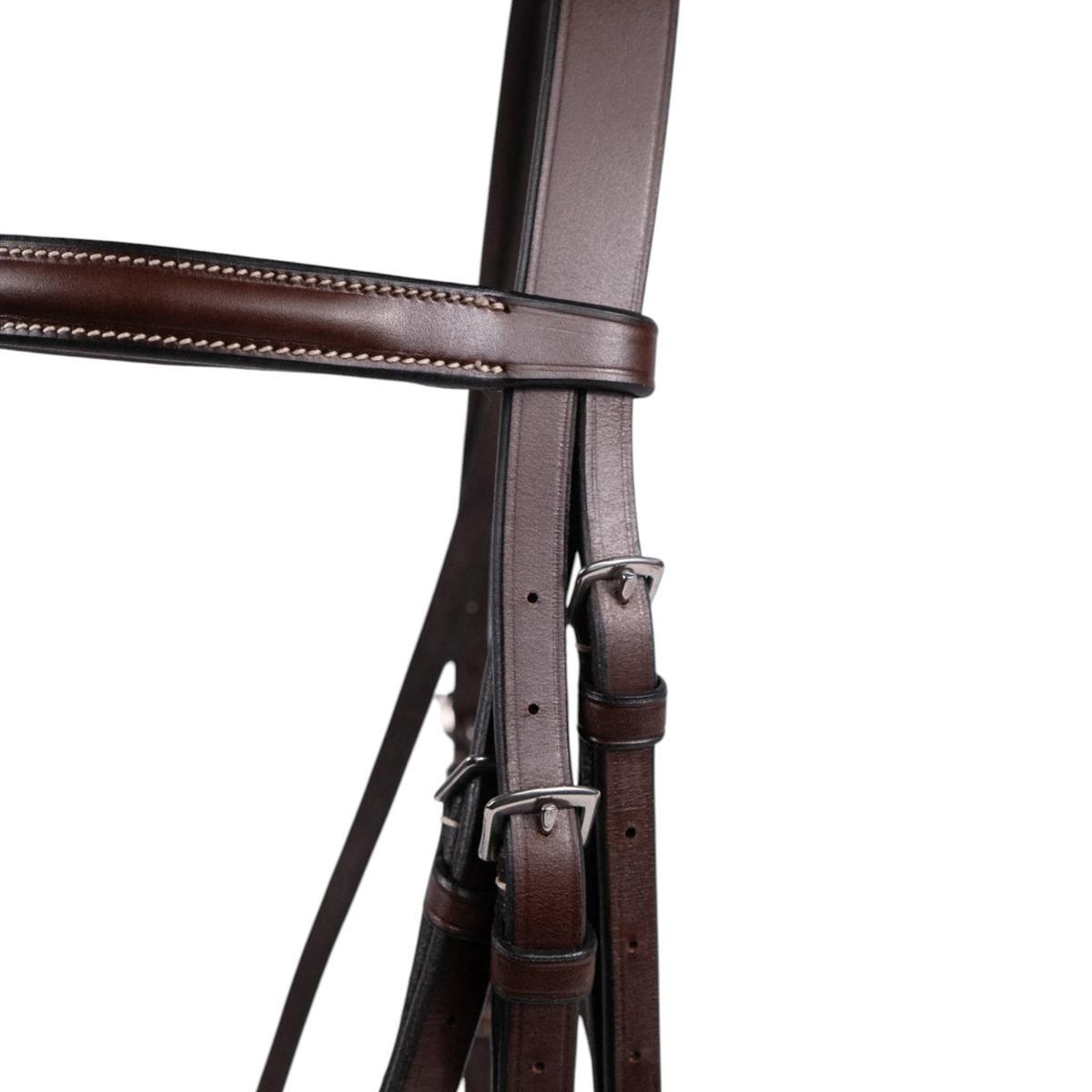 Premium AJR Wide Noseband Hunter Bridle - English Leather Equestrian Bridle for Show Jumping & Dressage - Perfect for Competition & Training
