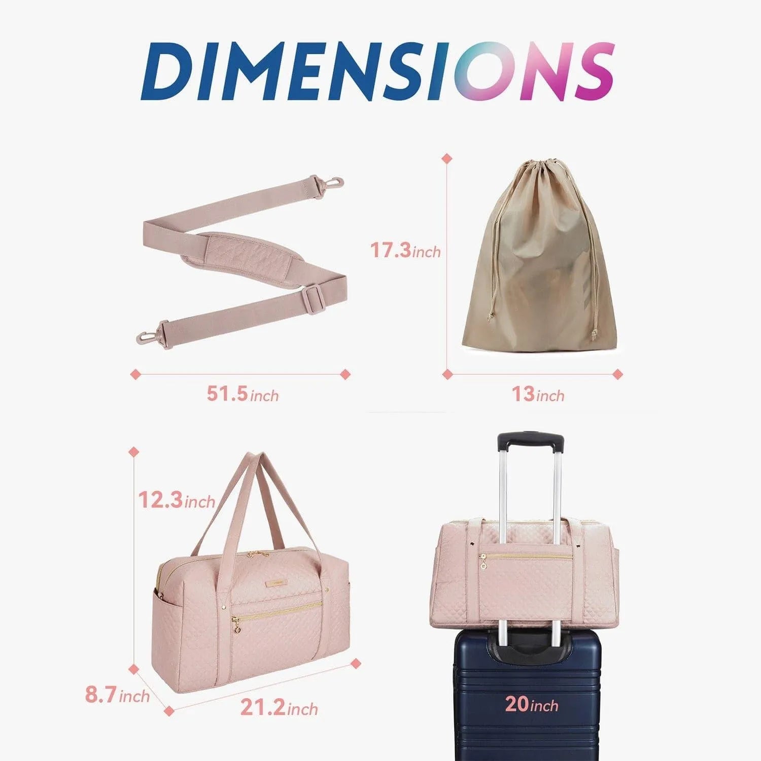 Large Weekender Overnight Bag with Shoe Compartment - Perfect Carry-On Luggage for Travel, Gym & Weekend Getaways