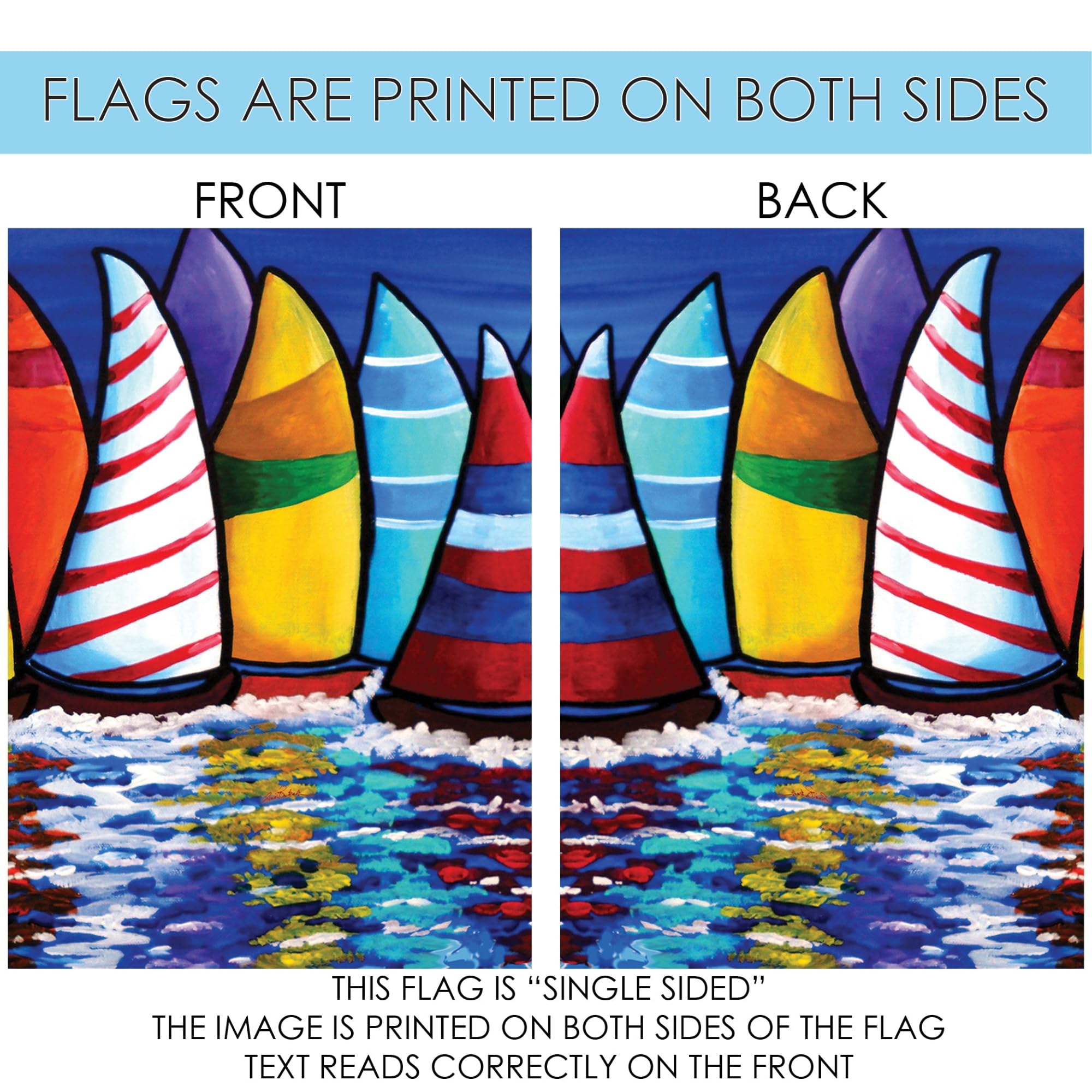 Toland Home Garden 1010028 Skipper's Traffic Summer Flag 28x40 Inch - Double Sided Nautical Outdoor House Flag, Sailboat Yard Decoration for Patio, Garden & Porch | Perfect for Summer Beach House & Coastal Theme Decor