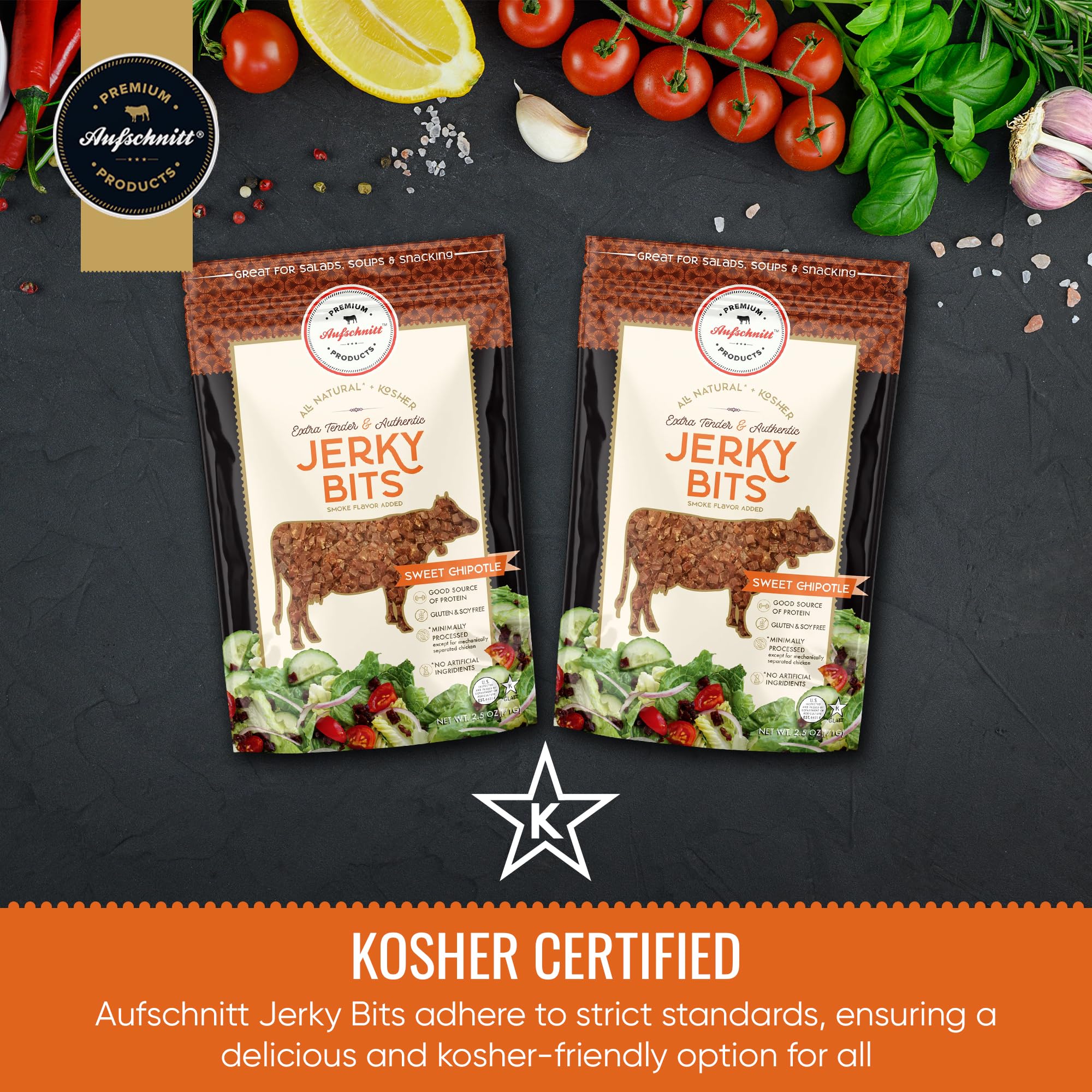 Premium Beef & Chicken Jerky Bites - High Protein Healthy Snacks, Kosher Halal Keto Friendly (2 Pack, Chipotle Flavor) | Perfect for Hiking, Travel & Office Snacking