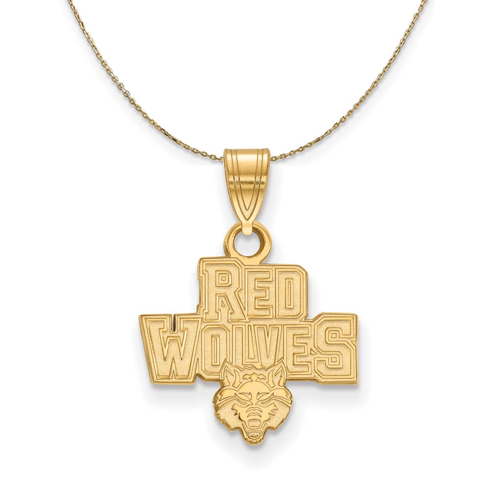 14k Yellow Gold Arkansas State Necklace - Perfect for Gifting & Travel
