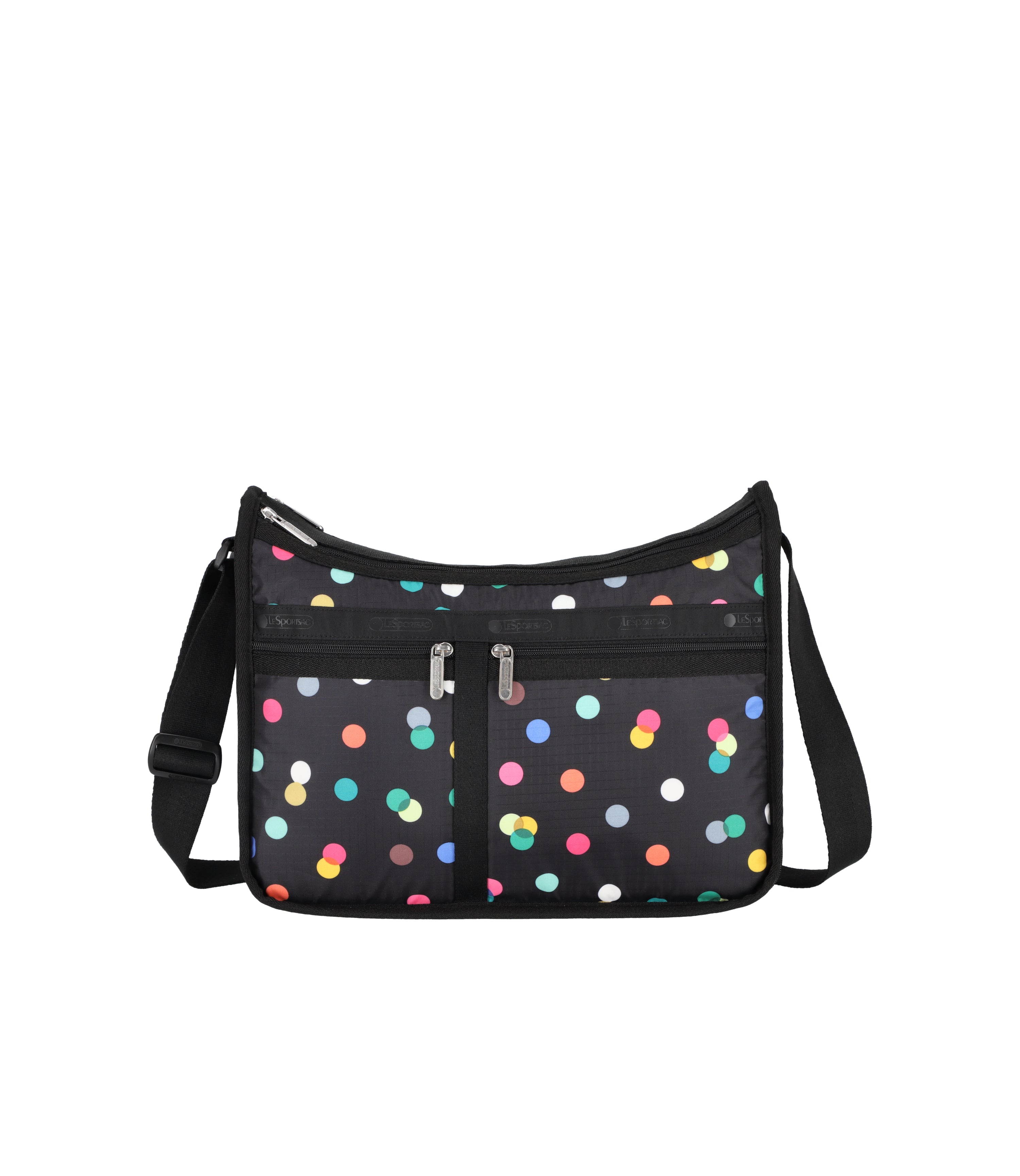 Multicolor Dots Black print