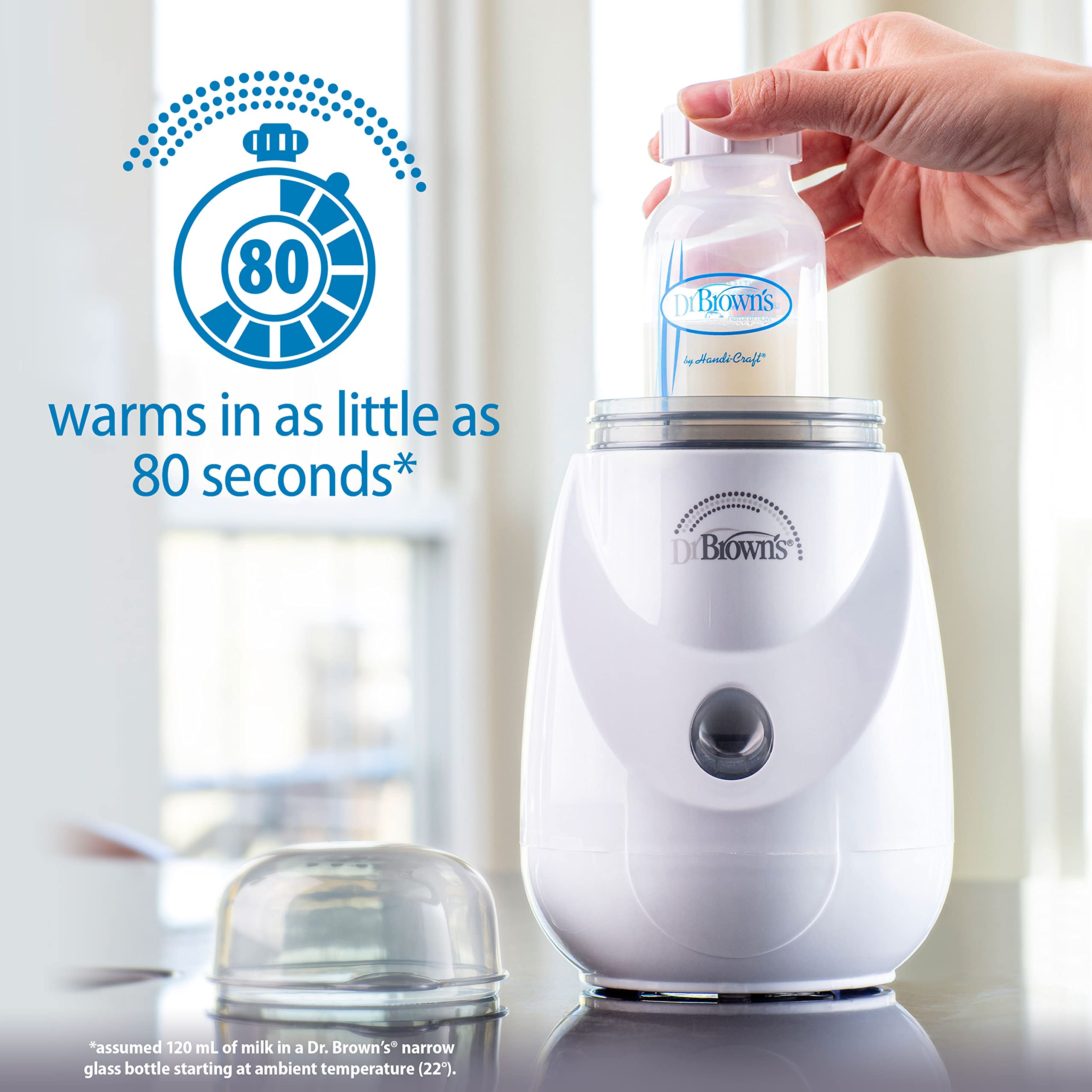 Dr. Brown's Insta-Feed Bottle Warmer & Sterilizer with Baby Bottles Gift Set - Fast Heating & Safe Sterilization for Newborns - Perfect for Home, Travel & Daycare Use