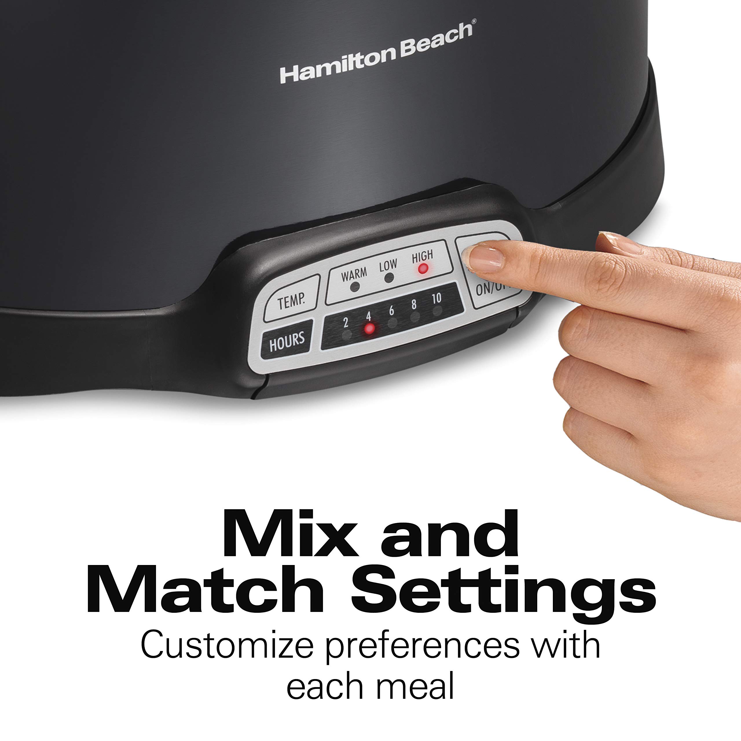 Hamilton Beach 7-Quart Programmable Slow Cooker with Lid Latch & 6-Speed Electric Hand Mixer Set - Perfect for Meal Prep, Baking, and Family Gatherings