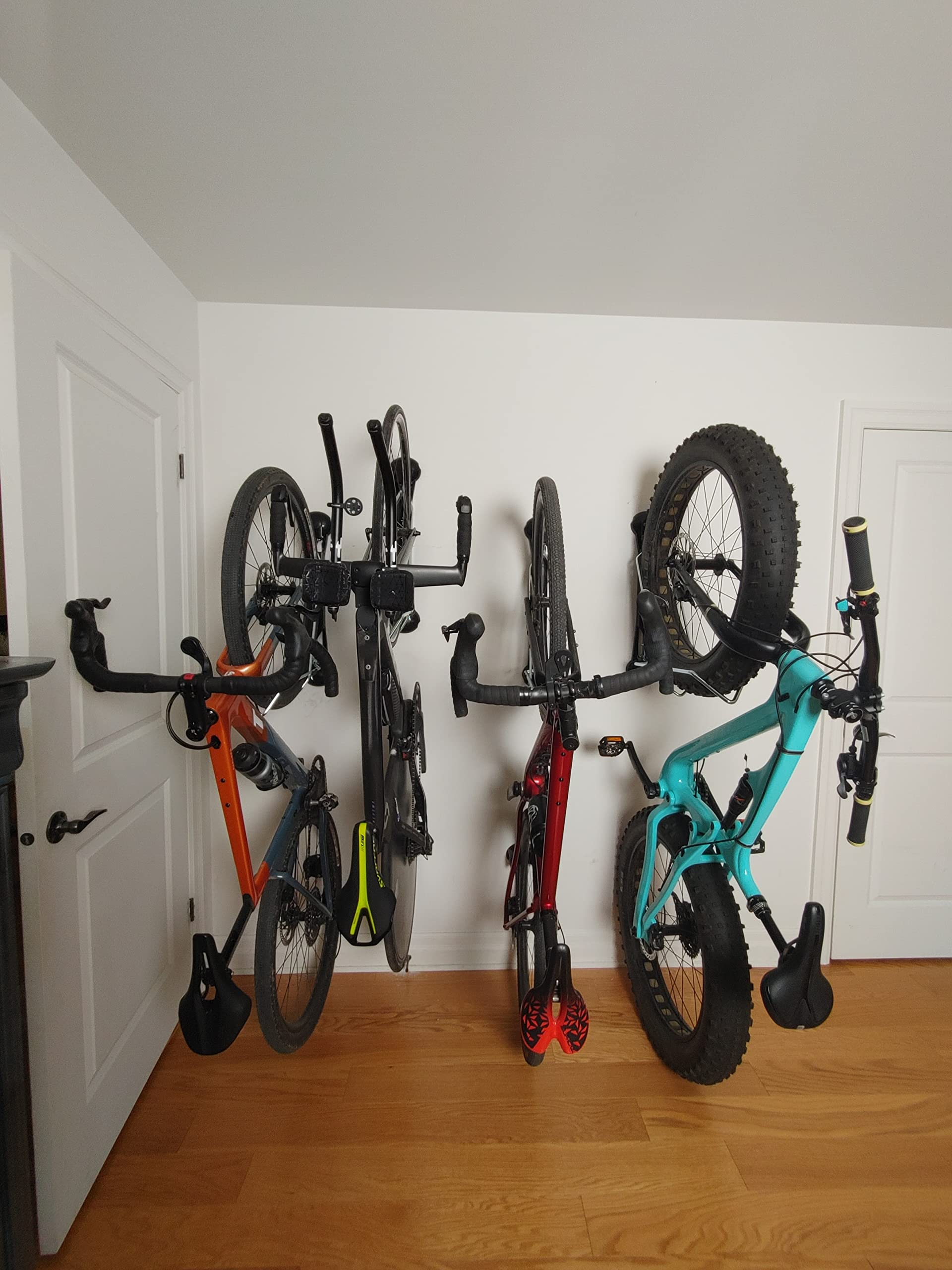 Steadyrack Bike Racks - Fat Rack - Wall Mounted Bike Storage Solution for Home, Garage, or Bike Park - Perfect for Mountain Bikes, Road Bikes, and E-Bikes - Space Saving Vertical Bike Holder for Indoor and Outdoor Use