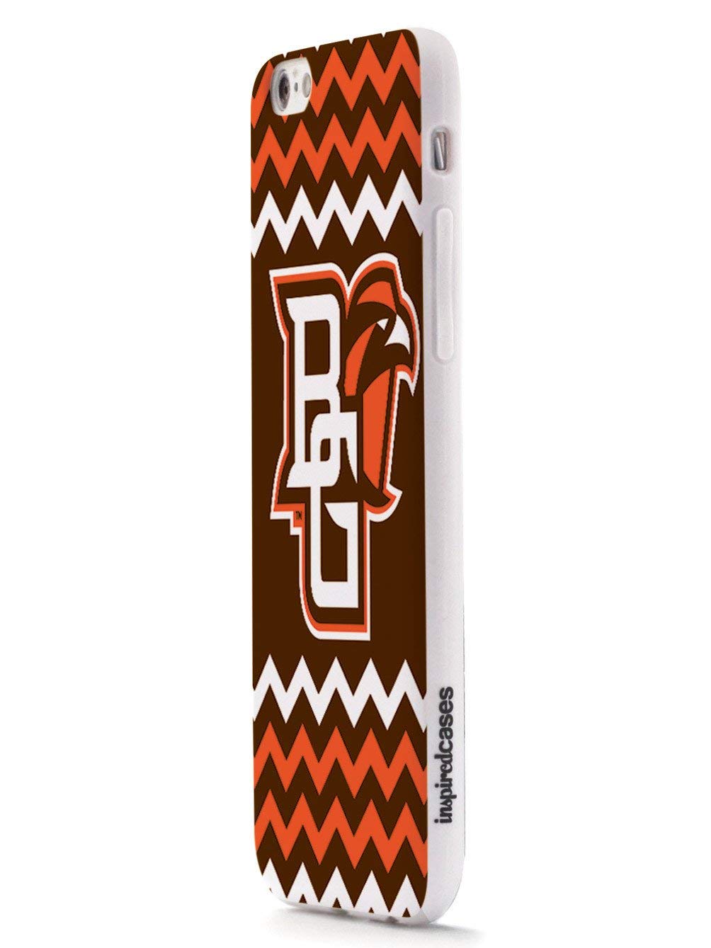 BGSU Falcons Chevron Design 3D Textured Protective Case for iPhone 7 Plus | Shockproof & Slim Cover | Perfect for School, Work & Outdoor Activities