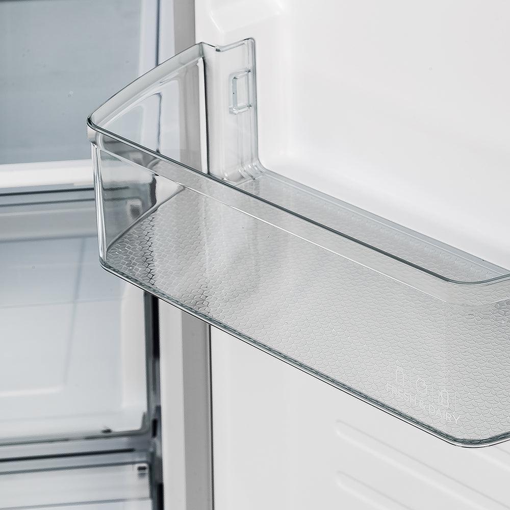 Forno Salerno 33-Inch 15.6 cu. ft. Counter-Depth Side by Side Refrigerator in Stainless Steel - Energy Efficient, Spacious Design for Modern Kitchens (FFRBI1805 33SB) - Perfect for Home, Apartment & Office Use