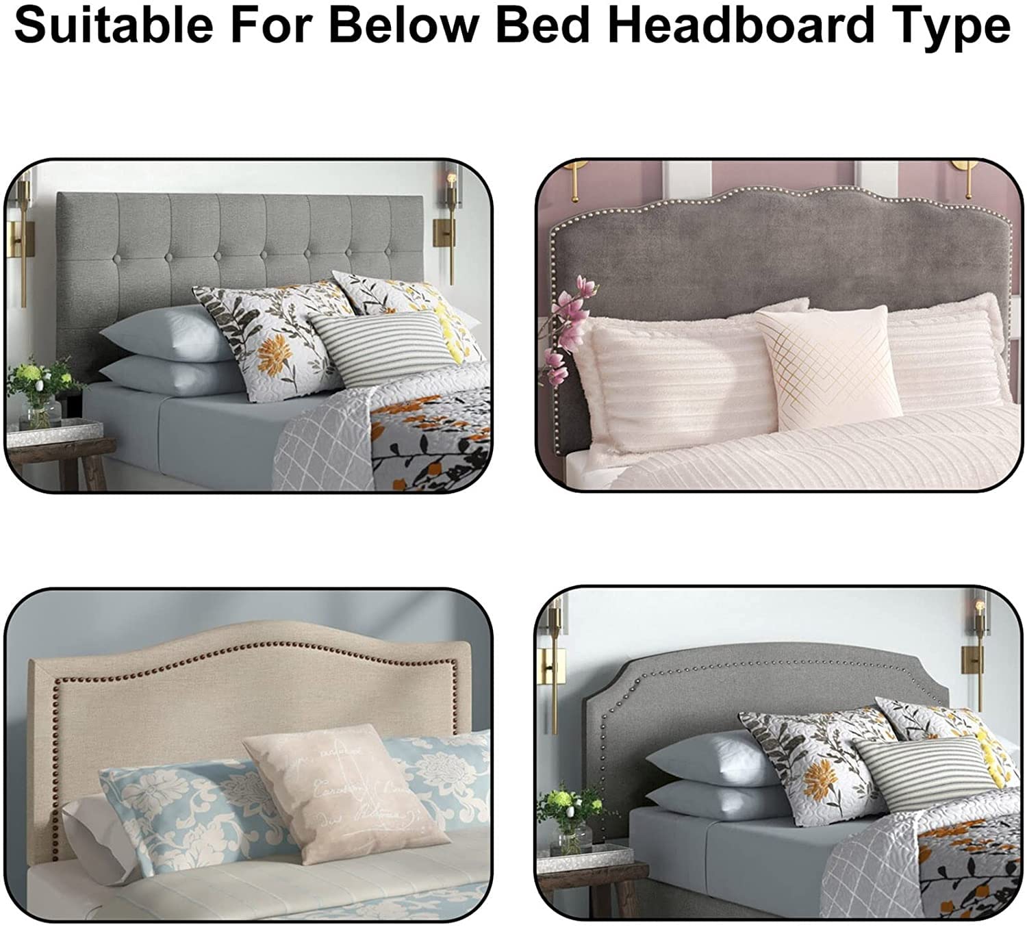 Velvet Stretch Headboard Slipcover for Queen King Full Size Beds - Soft Dustproof Protector Cover (Beige, Fits 75-83in Headboards) | Elegant Bedroom Upgrade & Home Decor Solution