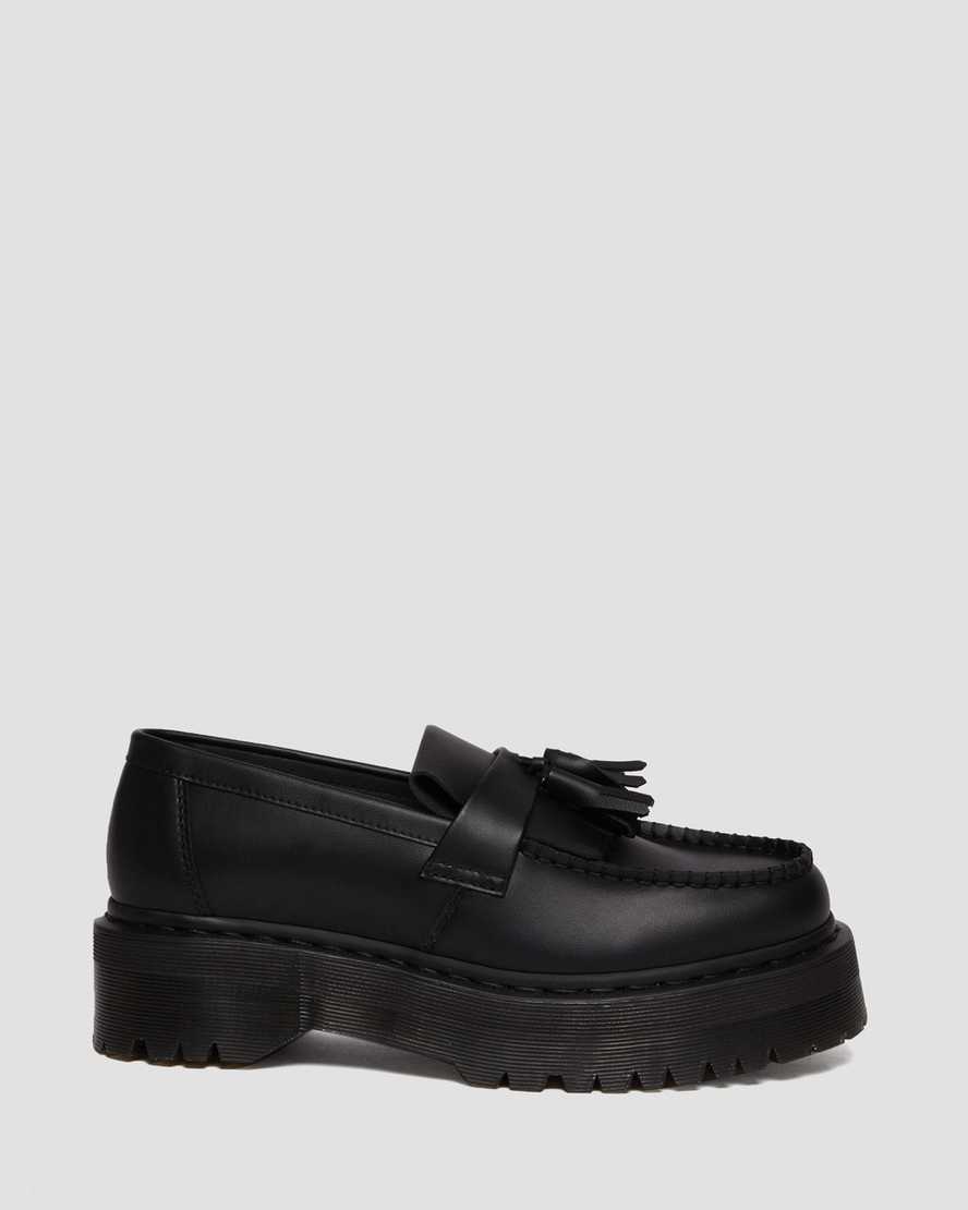 Dr. Martens Vegan Adrian Quad Platform Loafer Shoes for Women - Comfortable & Stylish Vegan Leather Slip-Ons for Work, Casual Outfits & Streetwear Fashion