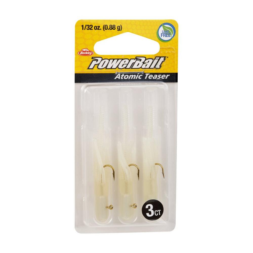 Berkley PowerBait Pre Rigged Atomic Teasers Fishing Lures - 3 Pack for Bass, Trout & Freshwater Fishing - Perfect for Casting, Trolling & Shore Fishing