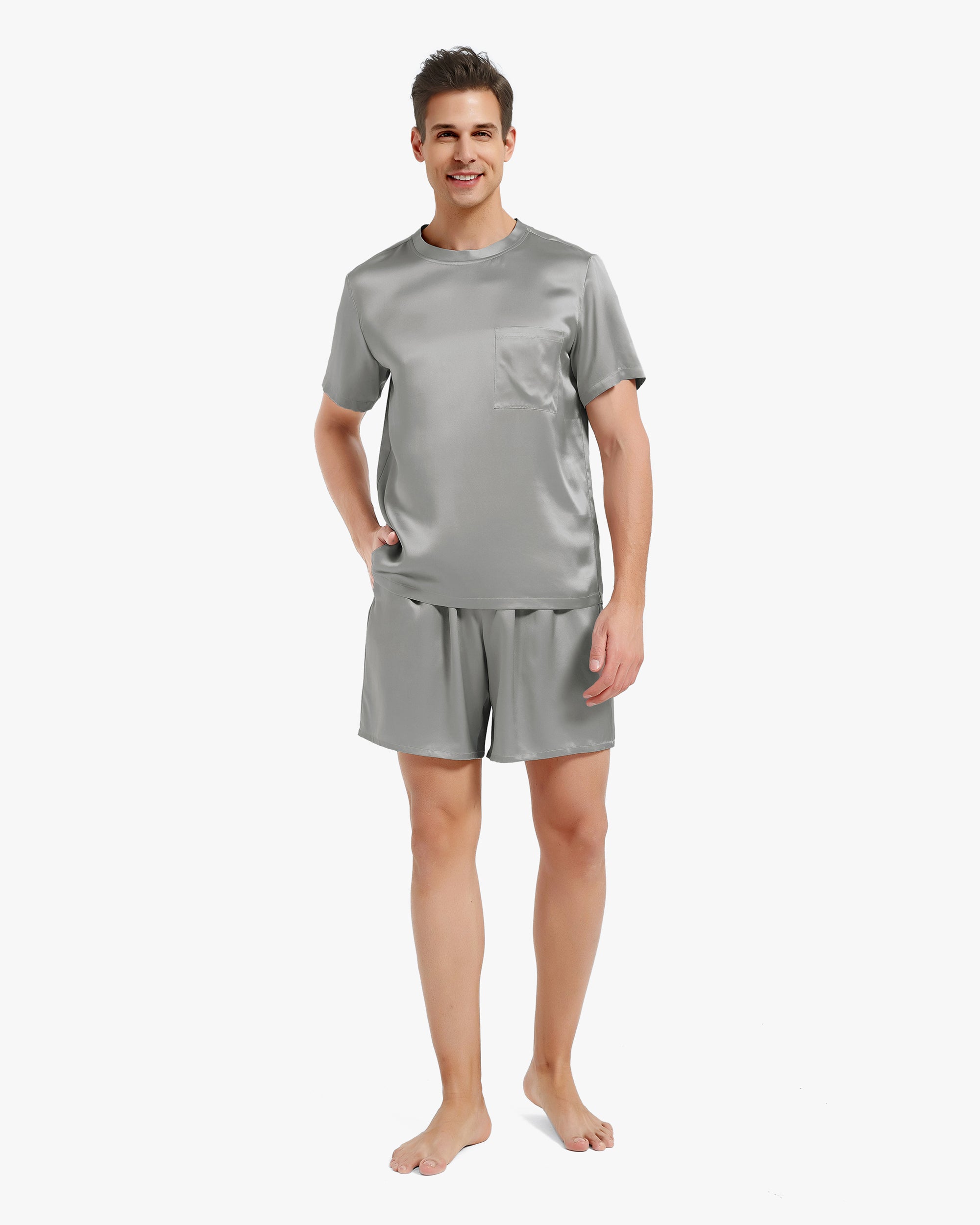 Silk Short Pajamas for Women - Soft & Breathable Sleepwear for Summer Nights - Perfect for Lounging, Travel & Relaxation at Home
