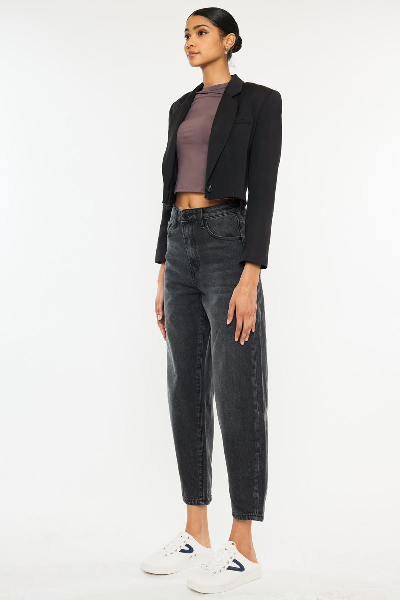 Ivy Ultra High Rise Balloon Fit Jeans for Women - Trendy Stretch Denim Pants, Comfortable & Flattering - Perfect for Casual Outings, Date Nights & Street Style Fashion