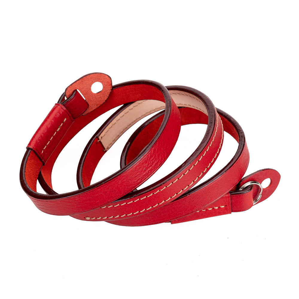 Premium Arte di Mano Comfortable Leather Neck Strap 95cm - Buttero Box Red for DSLR & Mirrorless Cameras | Perfect for Travel, Street Photography & Professional Shoots