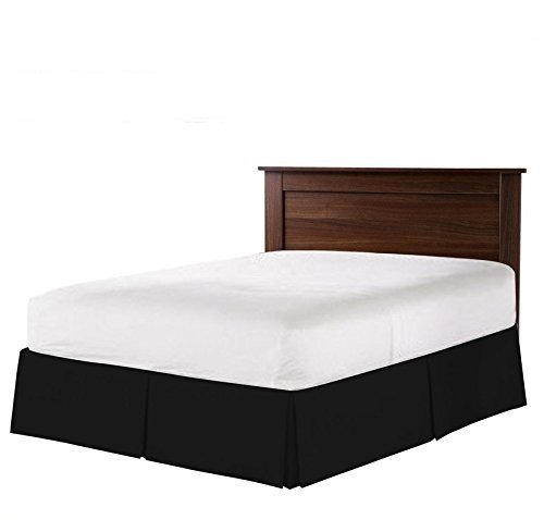 Premium 1200-TC Egyptian Cotton Queen Size Bed Skirt - Heavy Duty Split Corner Design with 8