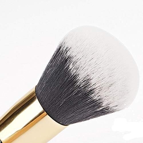 Premium Large Blush Brush for Face Powder & Makeup Blending - Soft Synthetic Bristles, Black & Gold Handle - Perfect for Contouring, Highlighting & Everyday Makeup Application