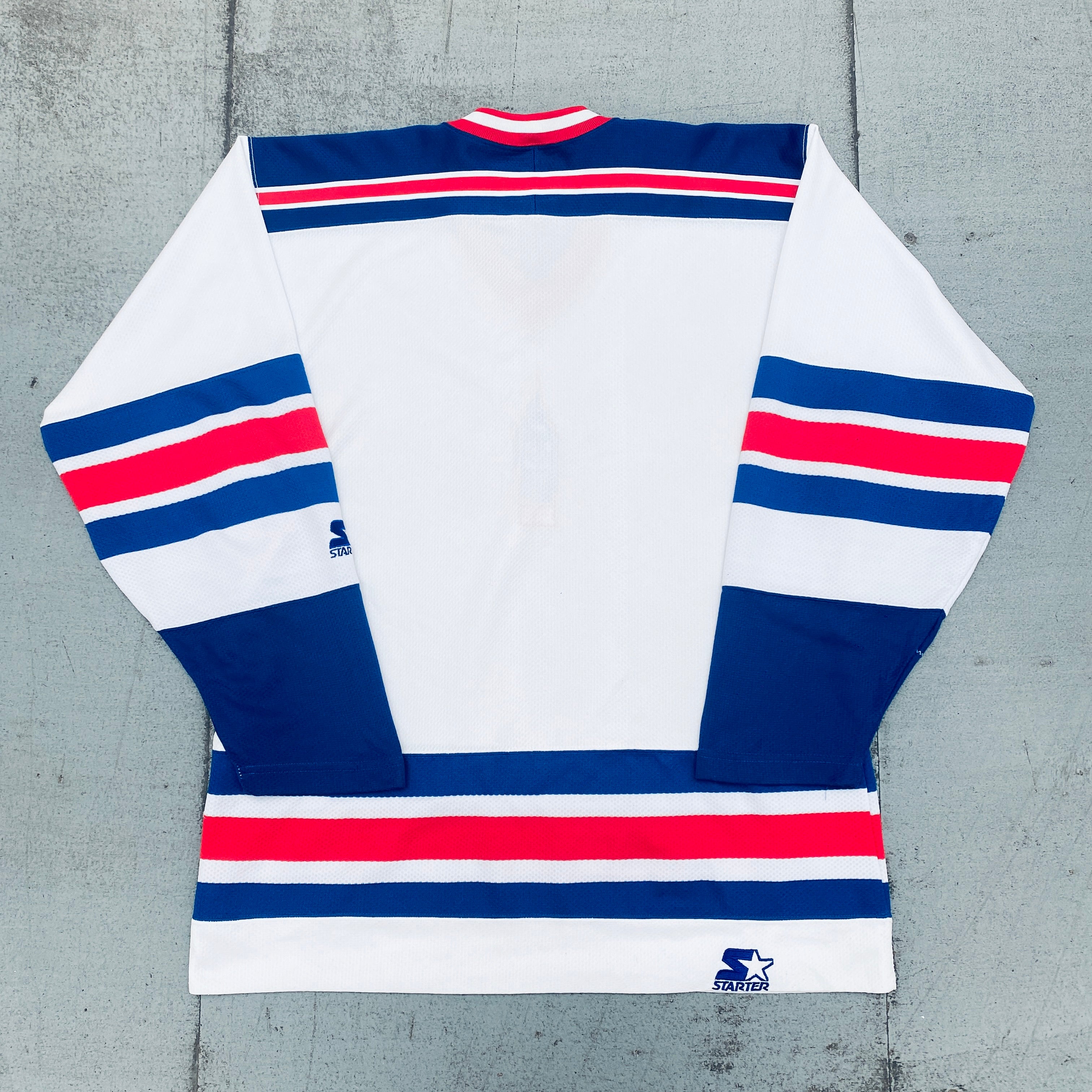 New York Rangers Embroidered Logo Starter Jersey - ReWork Edition (Medium) - Perfect for Game Day, Fan Events & Sports Collectibles
