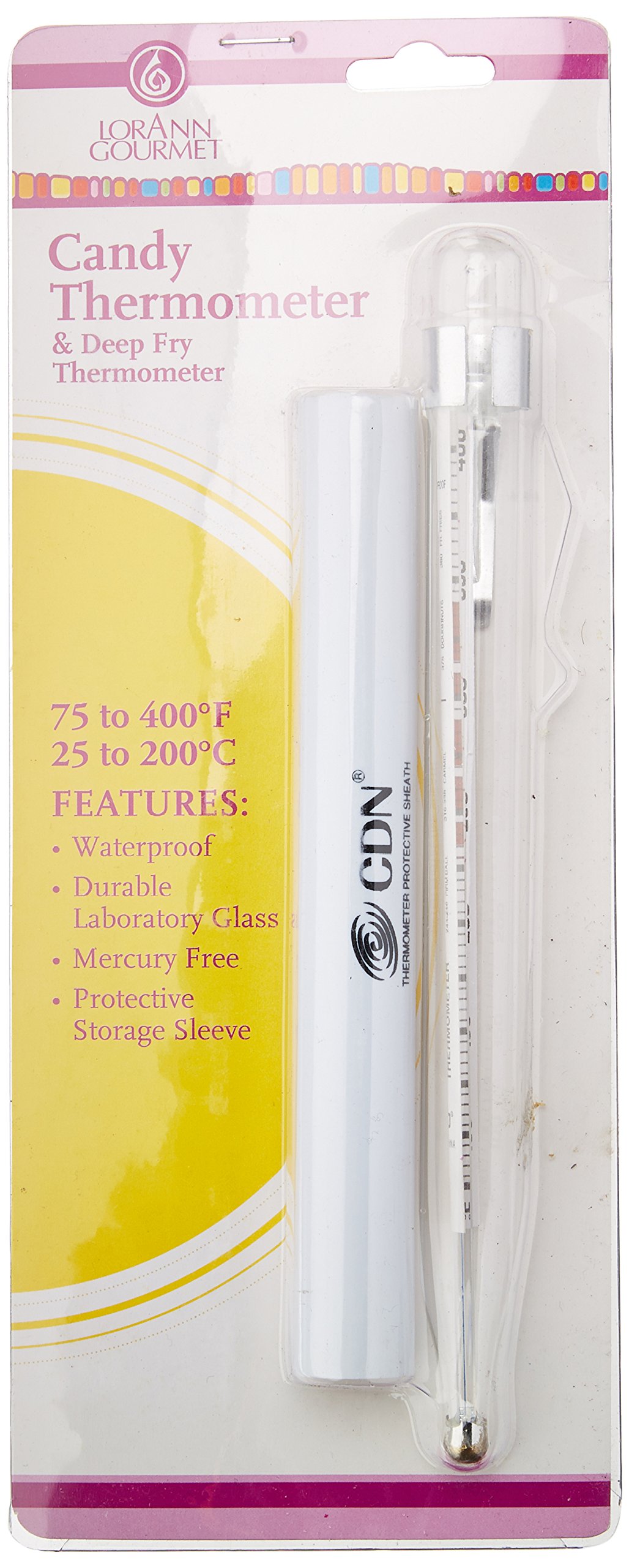Stainless Steel Candy Thermometer for Cooking, Baking & Candy Making - Perfect for Chocolate, Jam, and Deep Frying