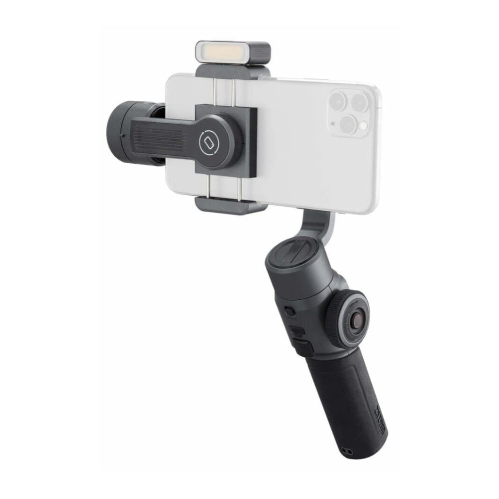 Zhiyun Smooth 5 Combo 3-Axis Smartphone Gimbal Stabilizer with Tripod Grip & Magnetic Fill Light - AI Face Tracking for iPhone Android FiLMiC Pro - Perfect for Vlogging, Live Streaming & Content Creation