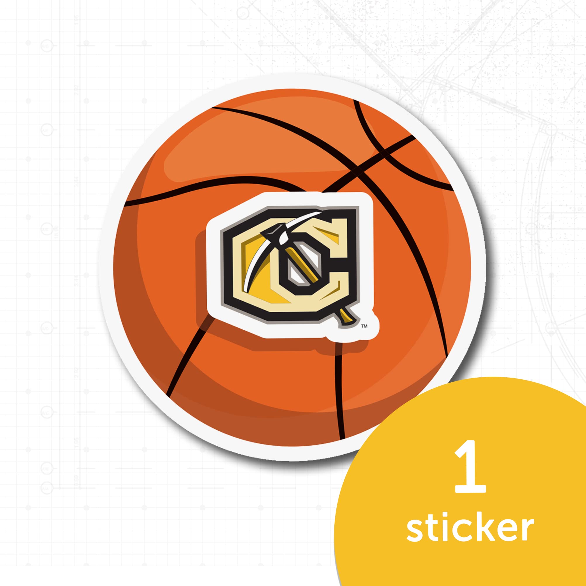Desert Cactus Cameron University Aggies Vinyl Decal Sticker - Waterproof Laptop, Water Bottle, Car, Scrapbook Decor - Perfect for Basketball Fans & School Spirit (Basketball Logo Sticker)