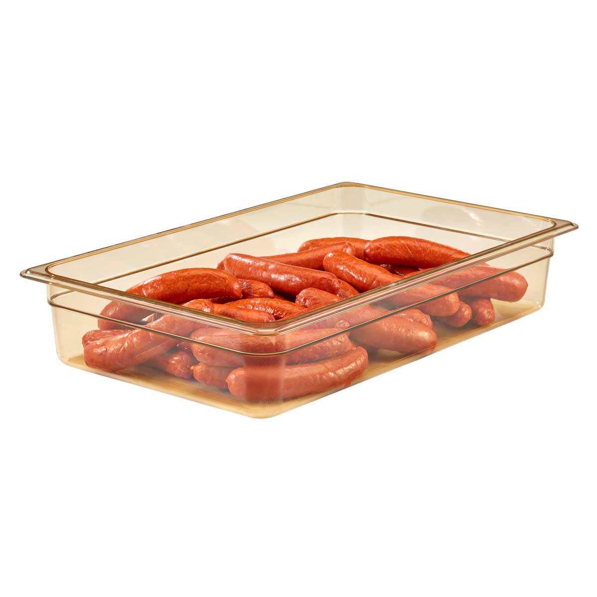 Cambro 14HP150 H Pan Full Size High Heat Food Pan, Amber, 4 Deep - Commercial Kitchen Food Storage & Serving for Restaurants, Catering & Buffets