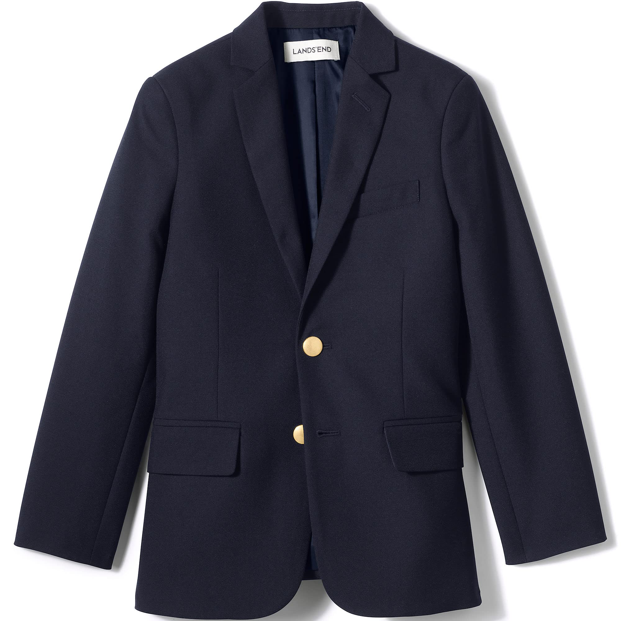 Lands' End Boys' Tailored Fit Hopsack Blazer - School Uniform Jacket for Formal Occasions & Academic Events
