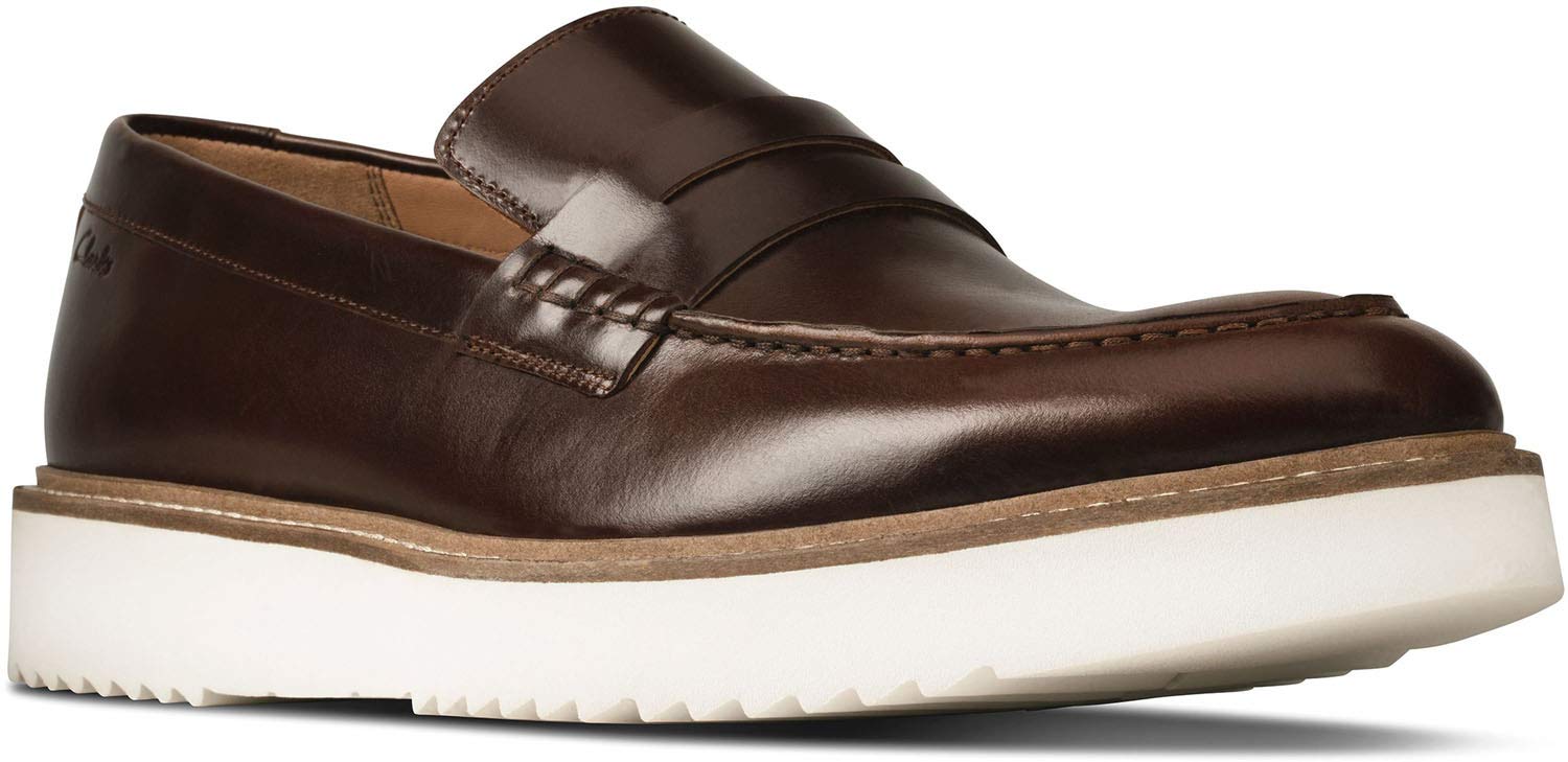 Clarks Craftmaster Ernest Free Penny Loafers for Men - Comfortable & Stylish Slip-On Dress Shoes for Business, Office & Casual Wear