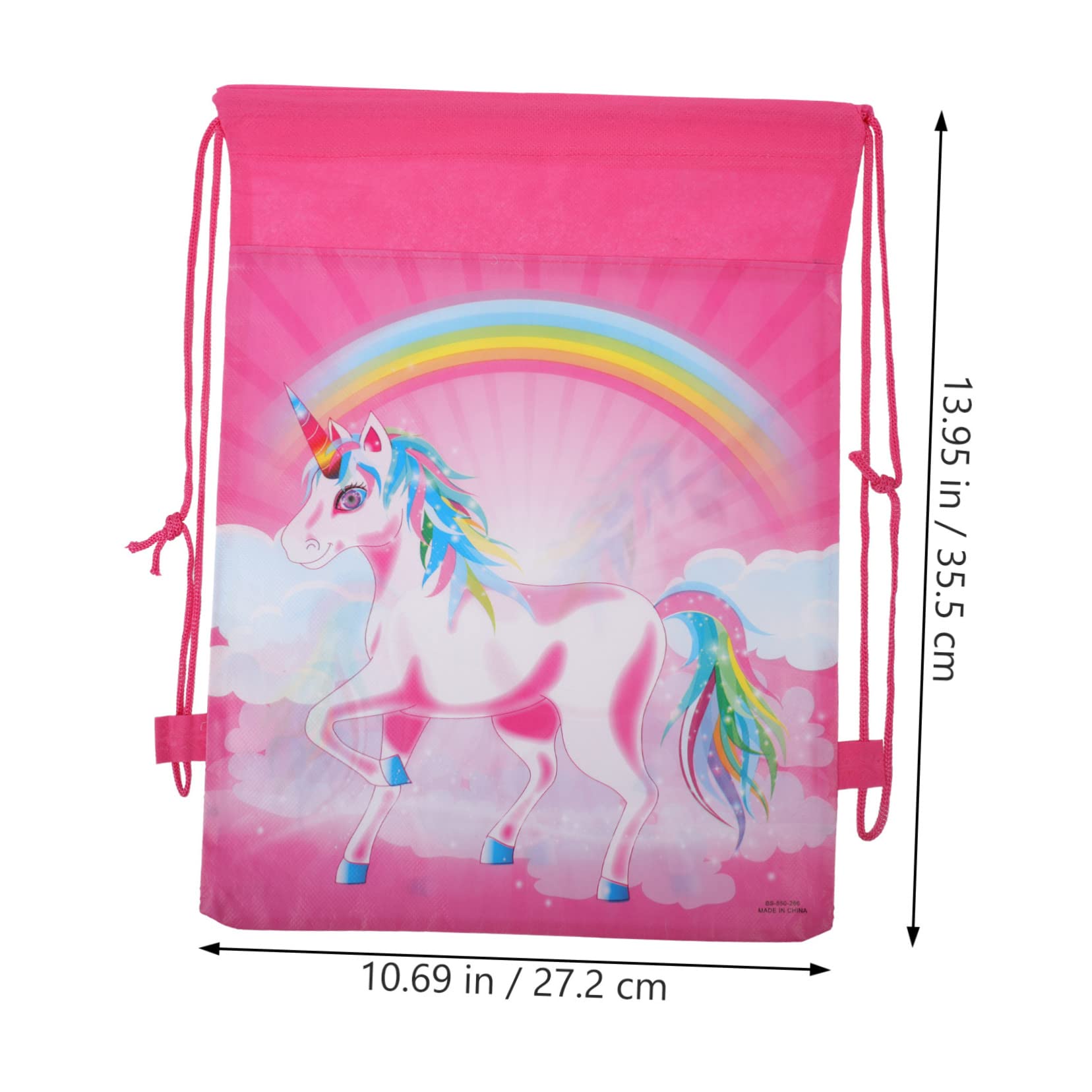 Kisangel 10pcs Unicorn Drawstring Bags for Makeup & Toiletries - Portable Non-Woven Fabric Cosmetic Pouch - Perfect for Travel, Gym, School & Party Favors
