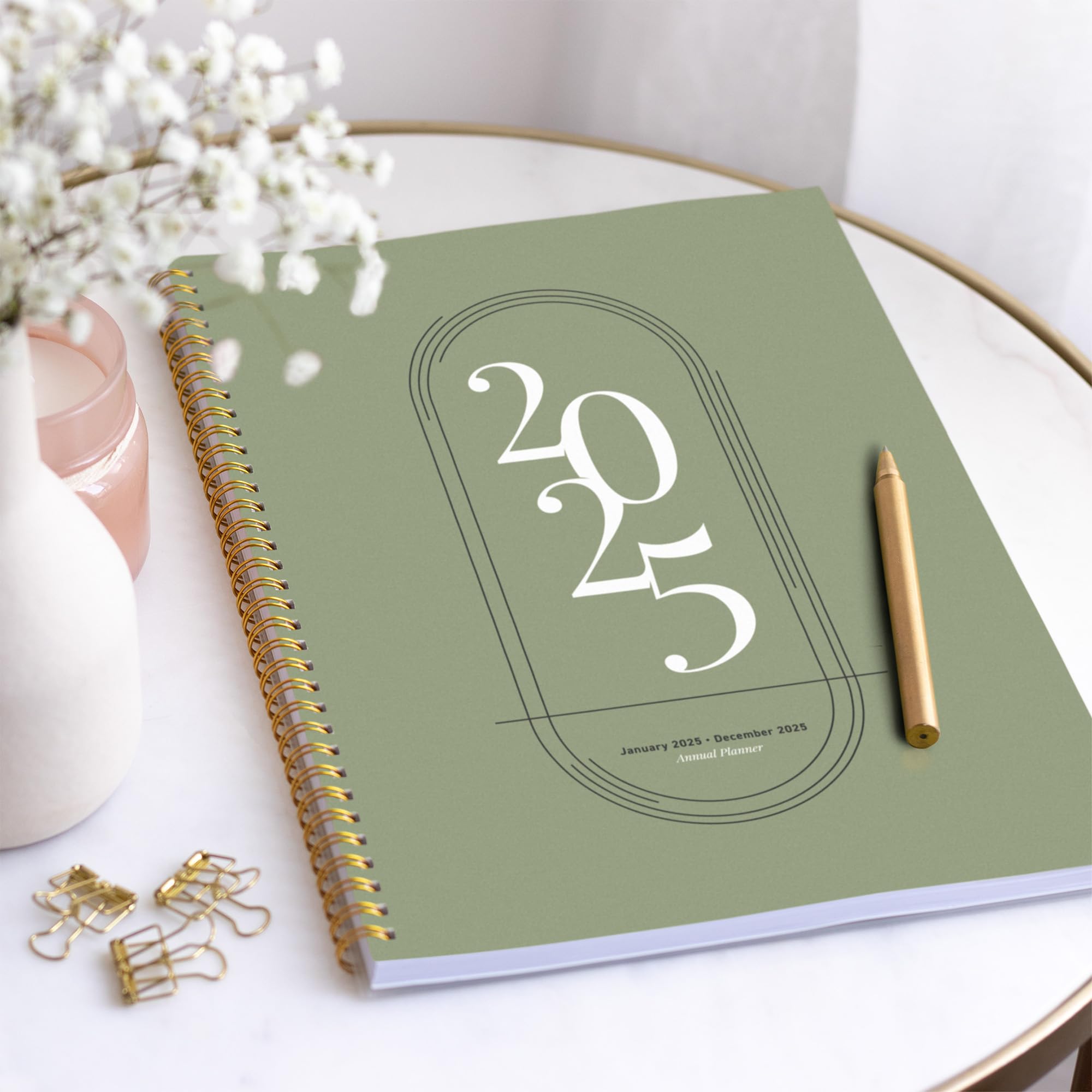 2025 Weekly Planner with Monthly Calendar - Jan to Dec 2025 Academic Planner, 8.5