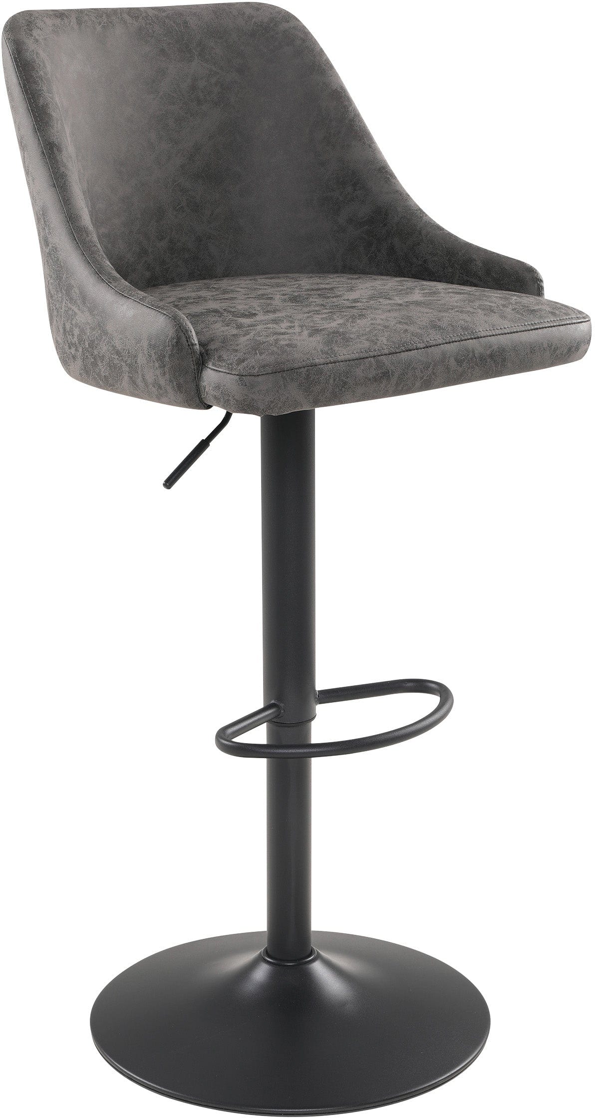 Office Star Sylmar Height Adjustable Stool with Back Support - Ergonomic Swivel Chair for Home Office, Kitchen Counter, Bar & Workstation - Black Mesh Seat [SYL]