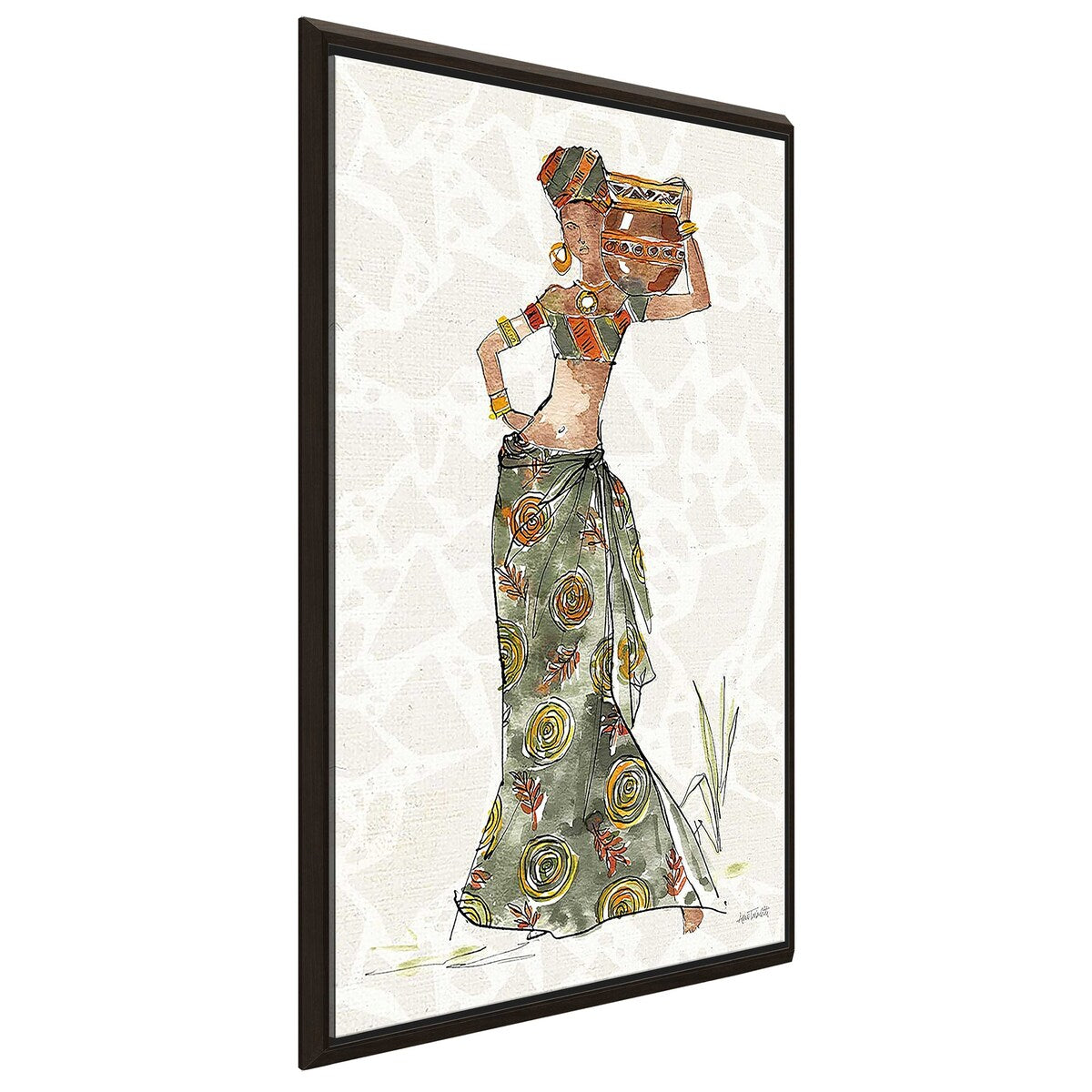 African Flair VIII Print on Floating Canvas - Stunning African Art Wall Decor for Living Room, Bedroom & Office - Perfect for Home & Commercial Spaces
