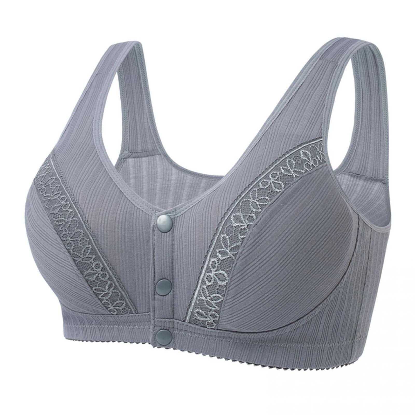Comfortable Wireless Front Button Bra for Middle-Aged & Elderly Women - Soft Bralette for Everyday Wear - Perfect for Relaxing at Home, Light Activities & Comfortable Sleep