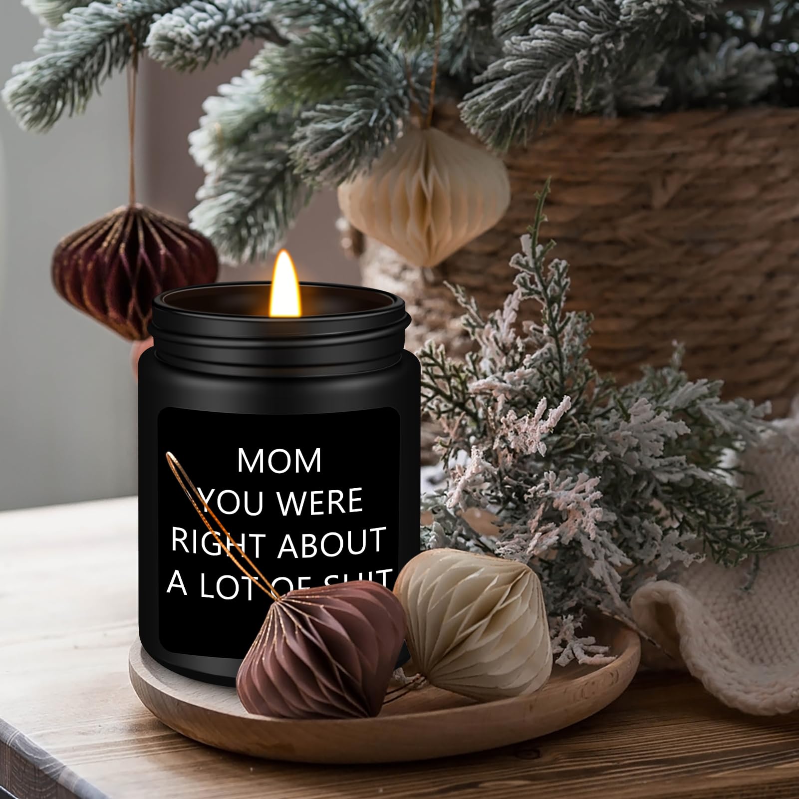 HomSolver Scented Candles for Mom - Birthday Gift from Daughter/Son, Christmas & Mother's Day Present - Aromatherapy Soy Candles for Stepmother, Adoptive Mother - Home Decor & Relaxation Gift for Thanksgiving, Housewarming