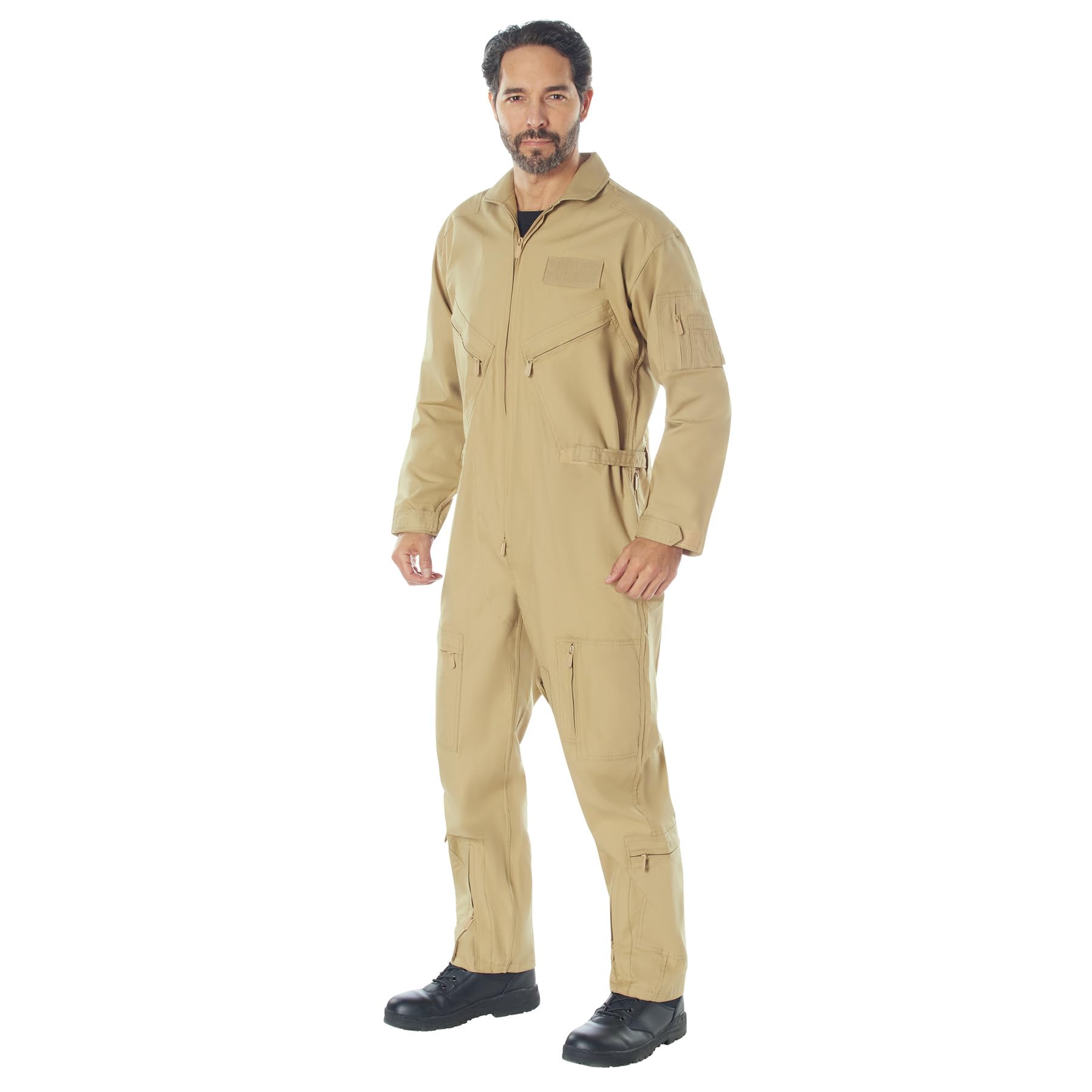 Rothco Men's Flight Suit - Military Pilot Coveralls Jumpsuit for Aviation, Cosplay & Halloween Costume - Durable & Comfortable for Workwear & Role Play