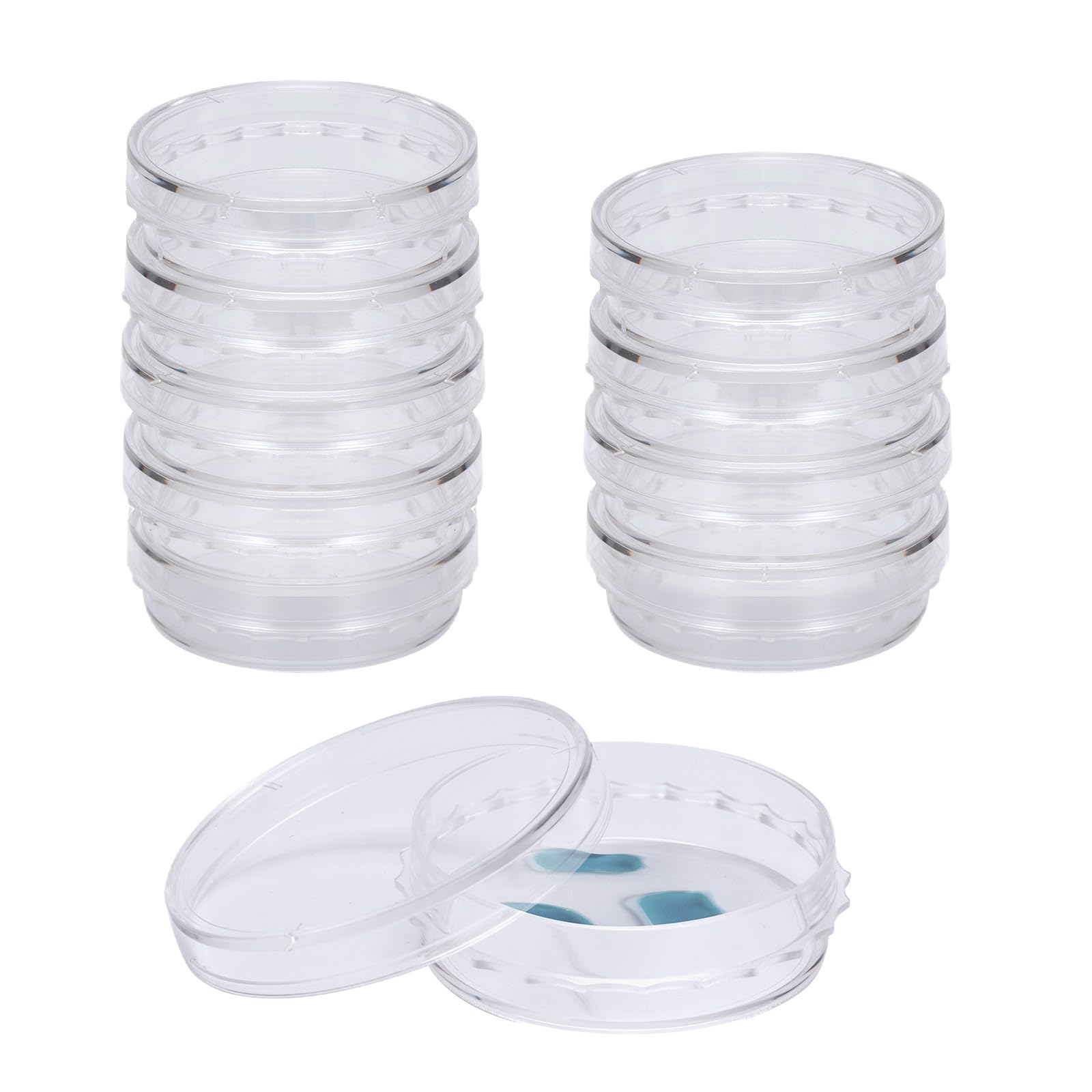 Sterile 35x10mm Cell Culture Dishes - TC Treated, 3ml Working Volume, Stackable for Tissue Culture (Pack of 10) - Ideal for Lab Research, Cell Growth & Microbiology Studies
