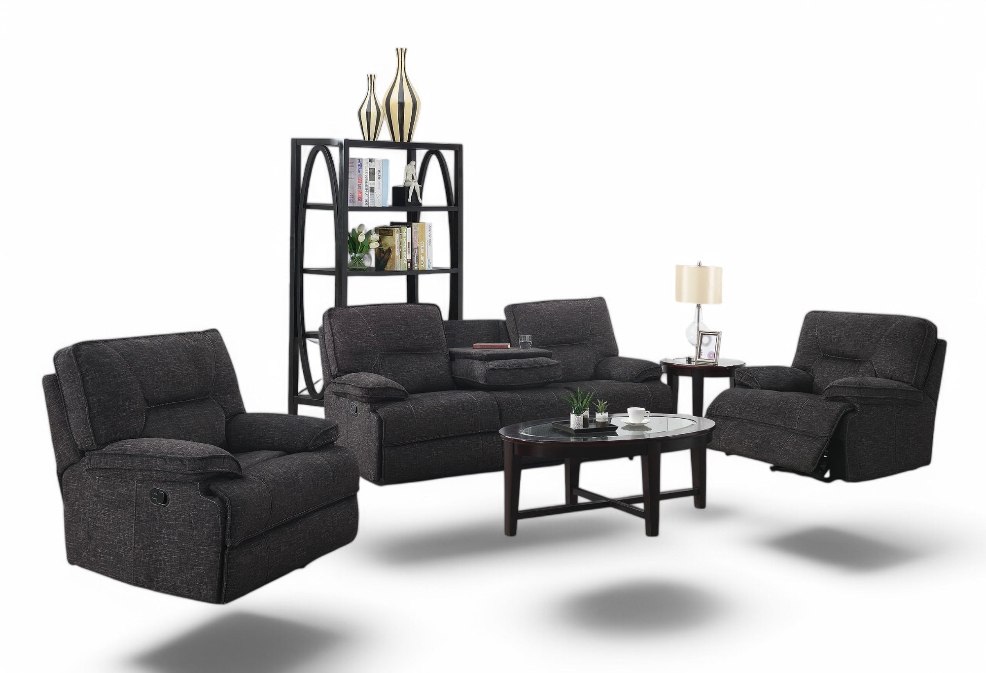 Premium Maryland Recliner Lounge Suite - Comfortable Leather Reclining Sofa for Living Room, Home Theater & Relaxation