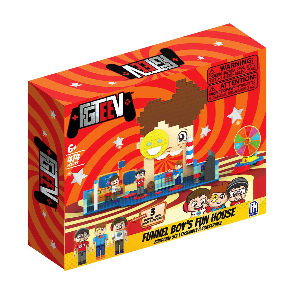 FGTeeV Funnel Boy Fun House Building Blocks Set - 474 Pieces STEM Toy for Kids, Creative Construction Playset for Birthday Gifts & Indoor Family Activities