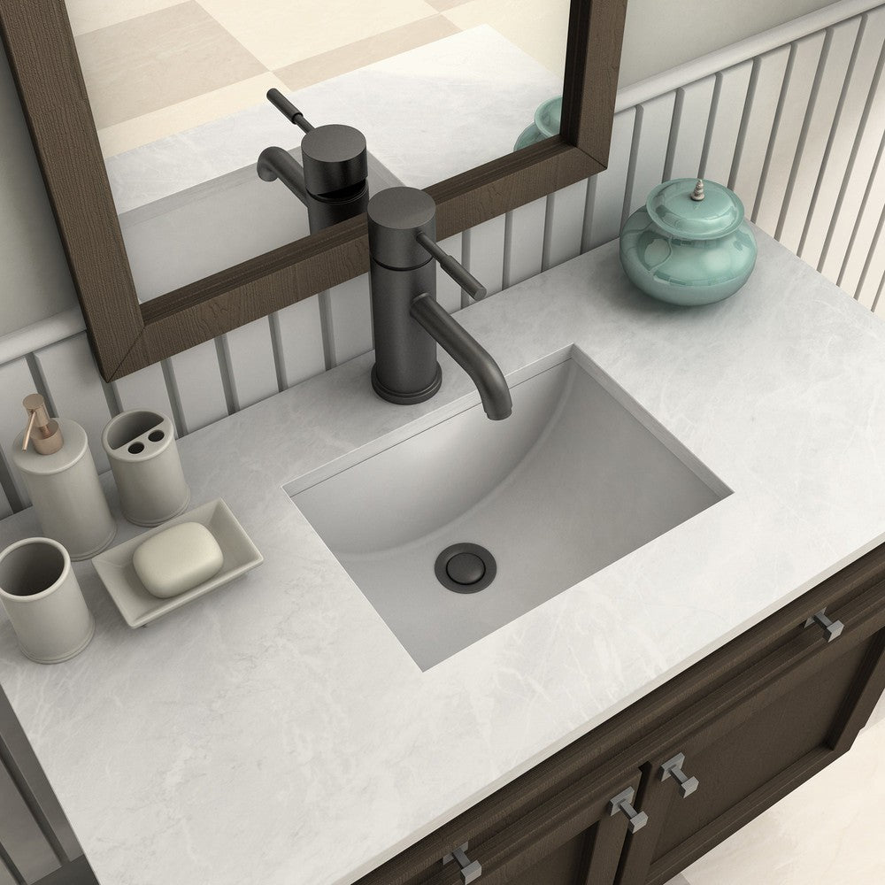 ZLINE Aloha Matte Black Single Handle Bathroom Faucet - Modern Waterfall Spout for Bathroom Sink, Vanity, and Powder Room (ALH BF MB)