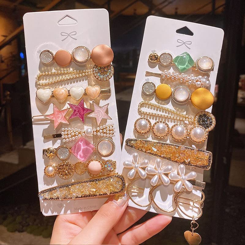 SONPAL Geometric Metal Hair Clips for Women - 8pc Set for Styling