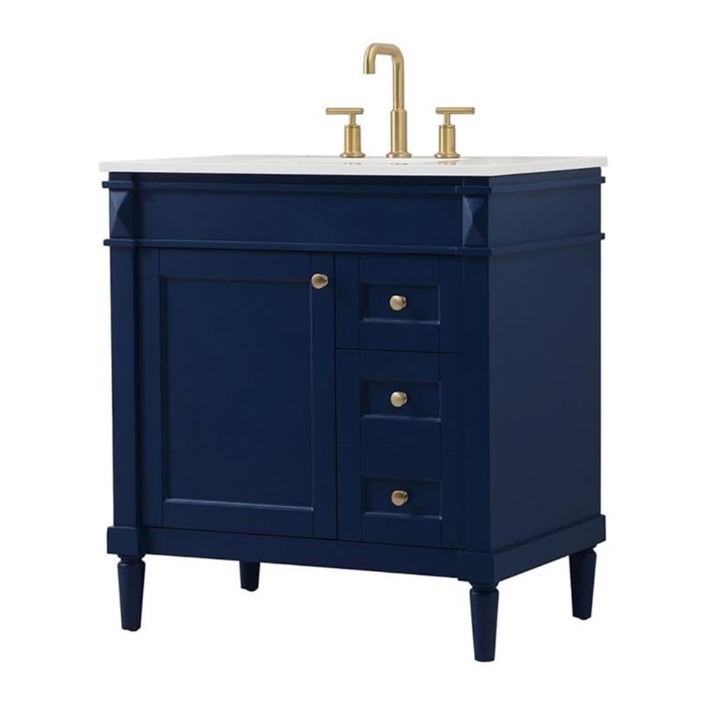 32 Inch Modern Bathroom Vanity with Sink - Elegant Blue Storage Cabinet for Bathroom Organization | Perfect for Small Spaces, Apartments & Home Decor