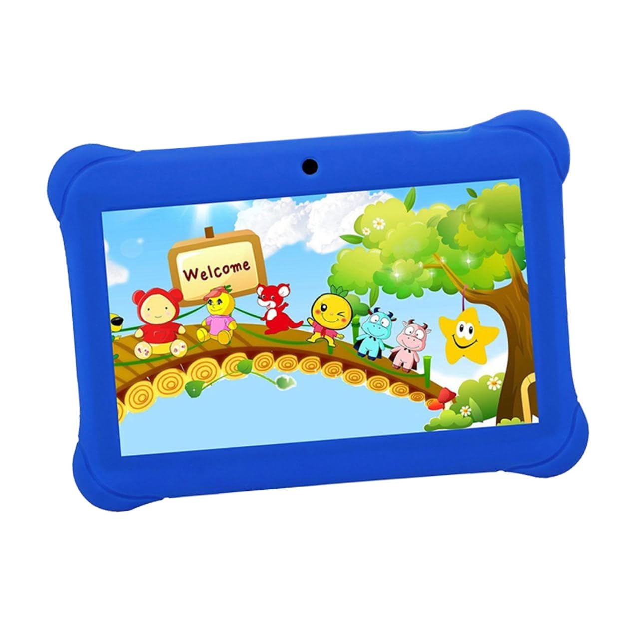 OSALADI 3-Piece Kids Tablet Set - 7 Inch Quad-Core Blue Children's Learning Tablet with Educational Games | Perfect for Home Learning, Travel Entertainment & Early Childhood Development