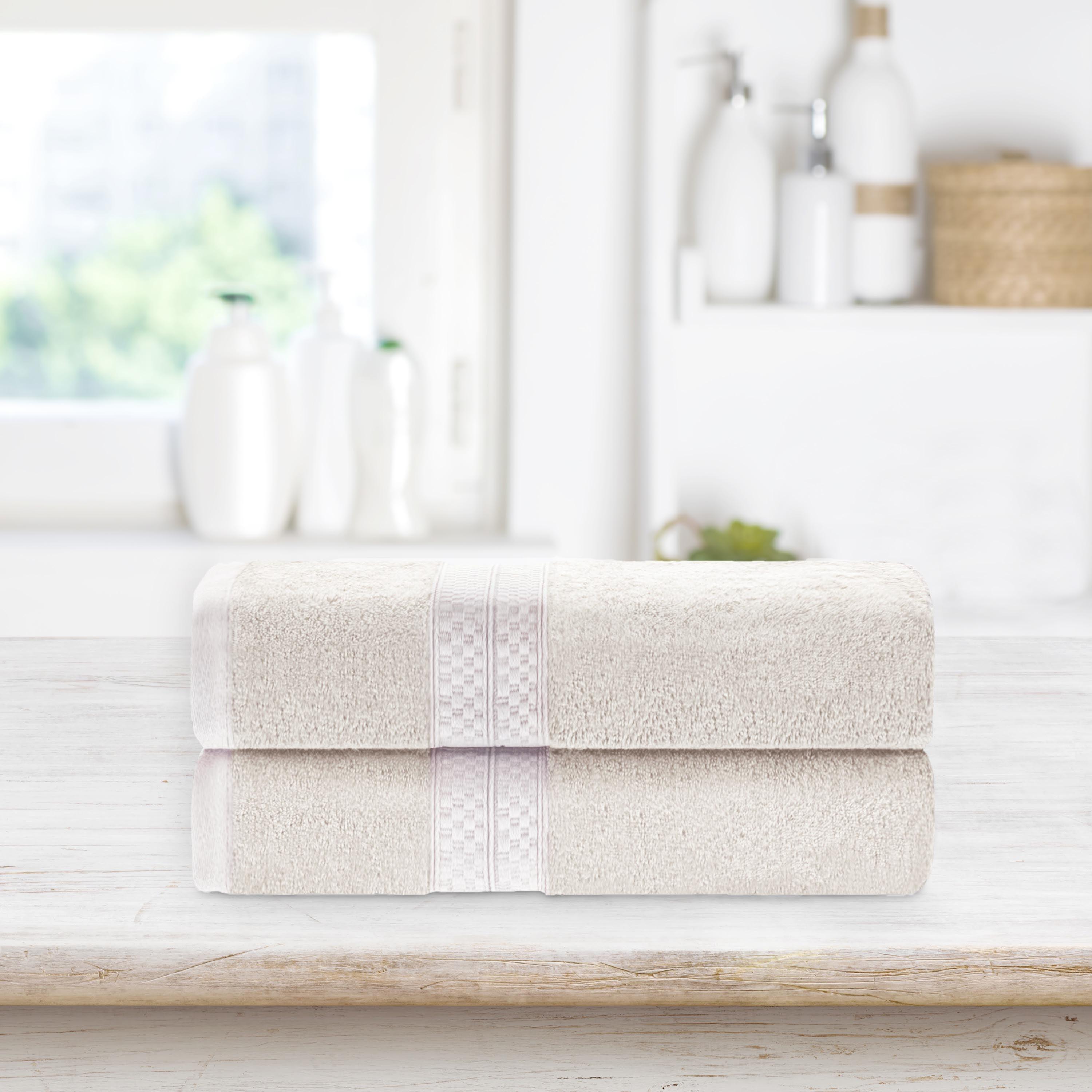 Premium Bamboo Rayon 2-Piece Plush Heavyweight Bath Towel Set - Ultra Soft & Absorbent for Spa, Bathroom & Luxury Home Use
