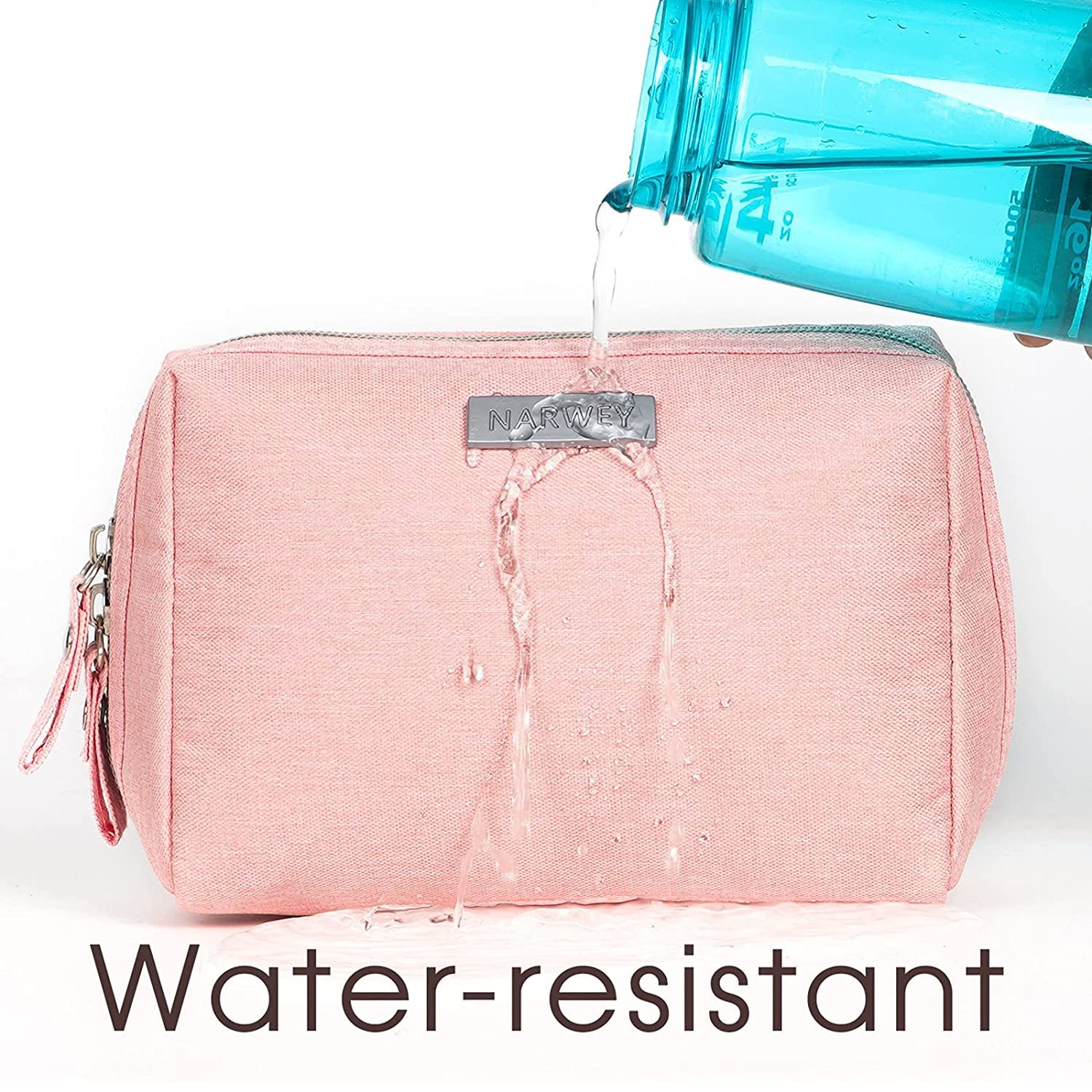 Small Pink Makeup Bag for Women & Girls - Mini Travel Cosmetic Pouch for Purse, Toiletry & On-the-Go Essentials | Perfect for Travel, Gym & Daily Organization