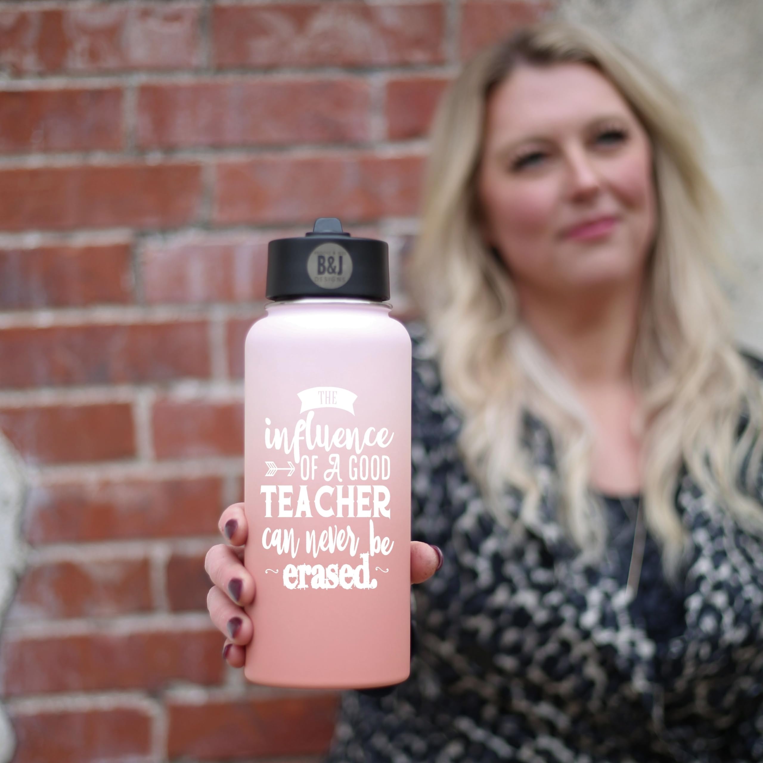 Insulated Teacher Water Bottle Tumbler - Best Teacher Appreciation Gift for Women, Birthday Present for New Teachers - Perfect for Classroom, School & Everyday Use
