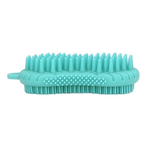 **Ergonomic Silicone Scrubber for Scalp & Body Massage - Green | Fatigue Relief, Gentle Exfoliation | Perfect for Shower, Bath & Spa Relaxation**