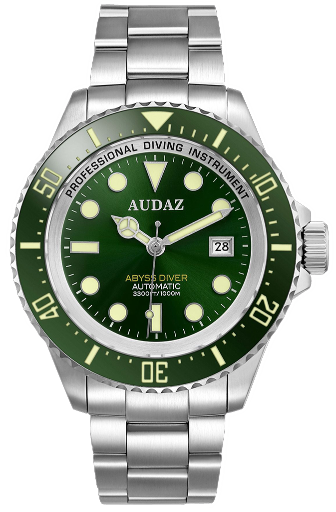Audaz Abyss Diver ADZ 3010 03 - Professional Dive Watch for Men, 300M Waterproof, Stainless Steel, Unisex Diving Gear for Scuba, Snorkeling & Water Sports