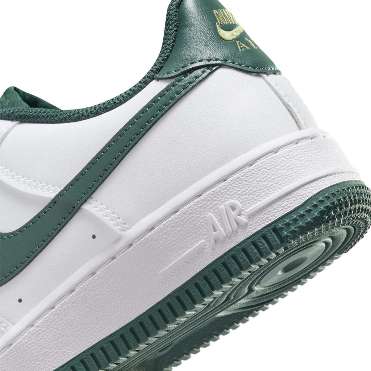 Nike Kids Air Force 1 'White Green' Sneakers - Comfortable Basketball Shoes for Boys & Girls - Perfect for School, Sports & Casual Wear